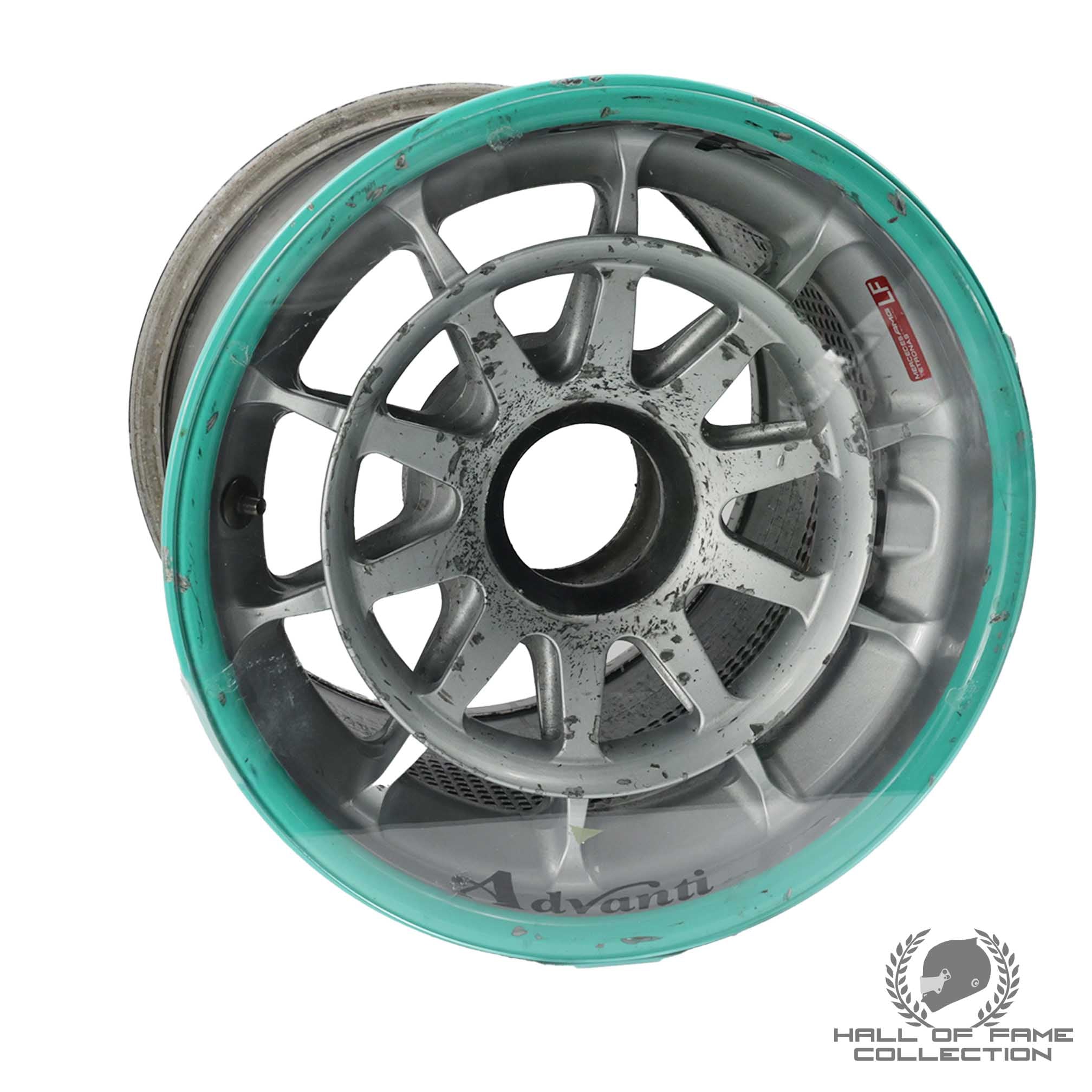 2013 Lewis Hamilton Race Used Mercedes F1 Front Wheel Table