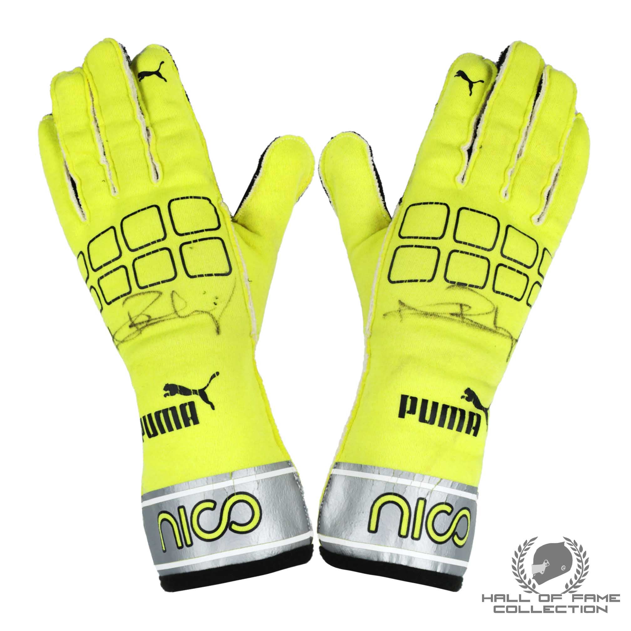 2013 Nico Rosberg Signed Replica Mercedes F1 Gloves