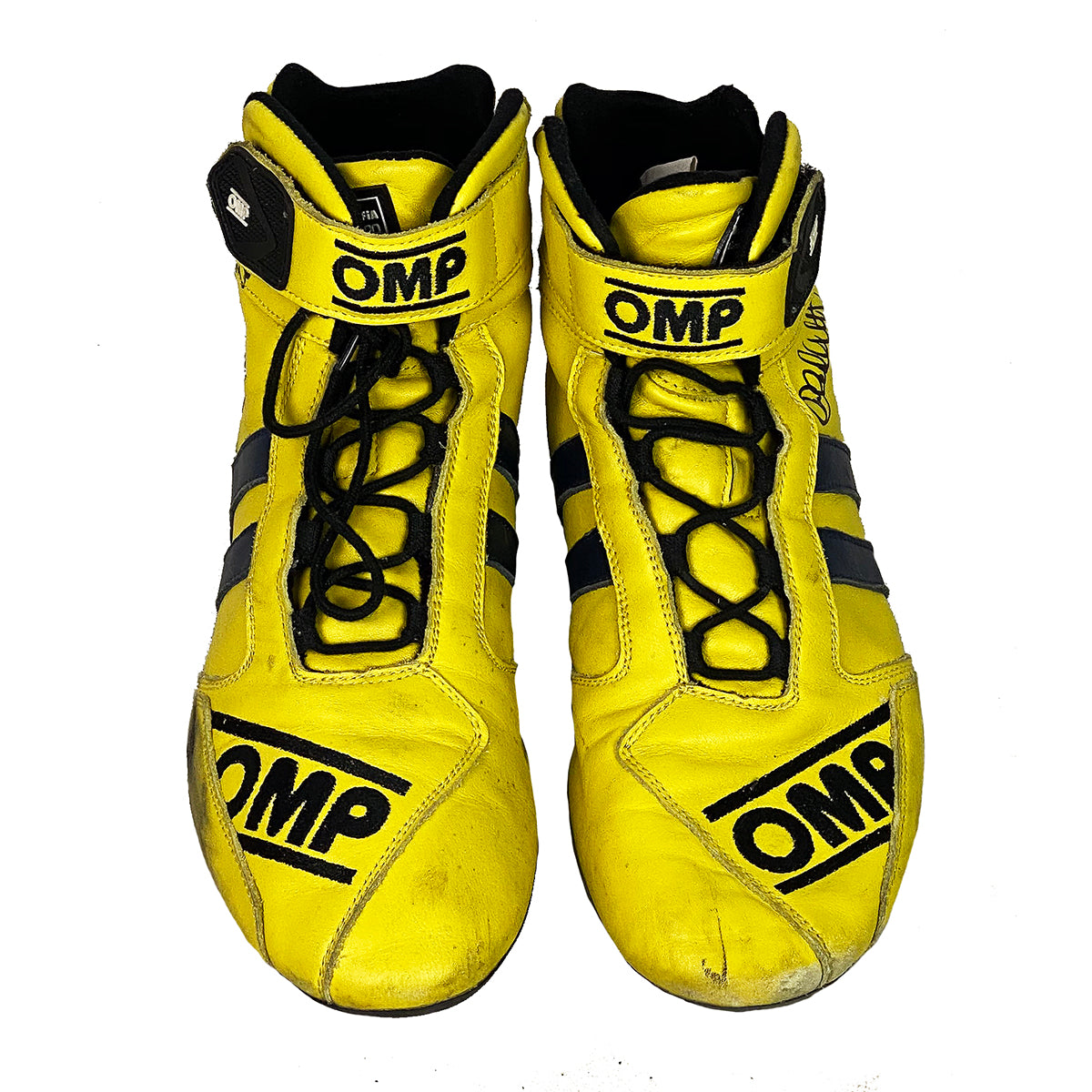 2014 Marco Andretti Signed Race Used Andretti Autosport OMP Indy 500 Boots