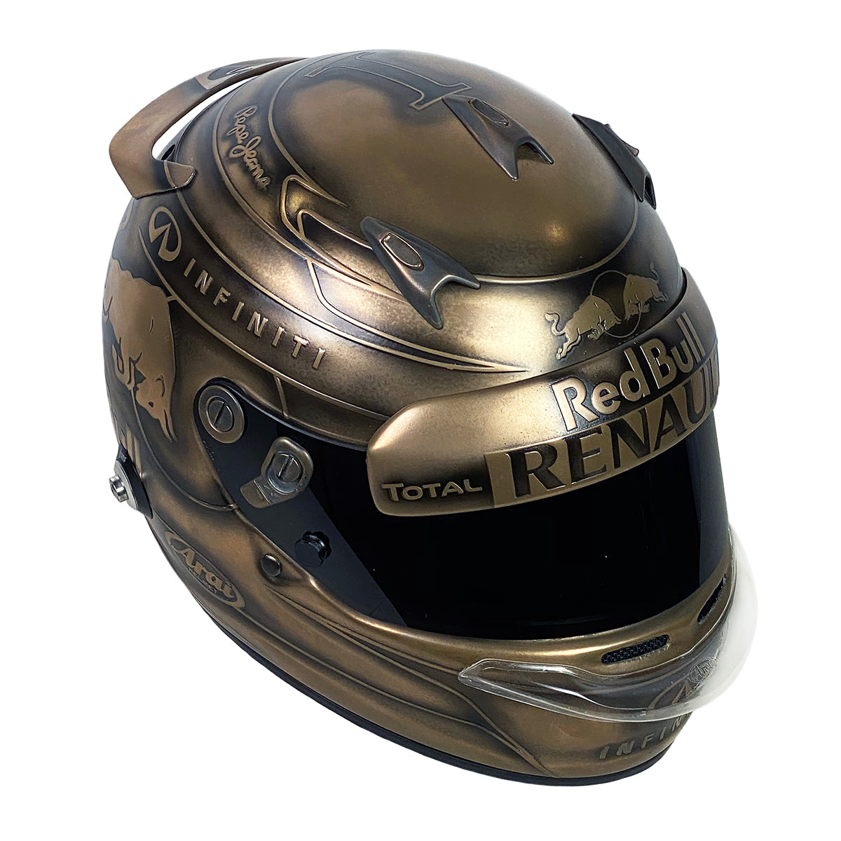 2014 Sebastian Vettel Monaco GP Red Bull Racing 'Bronze' Arai GP6 Media F1 Helmet