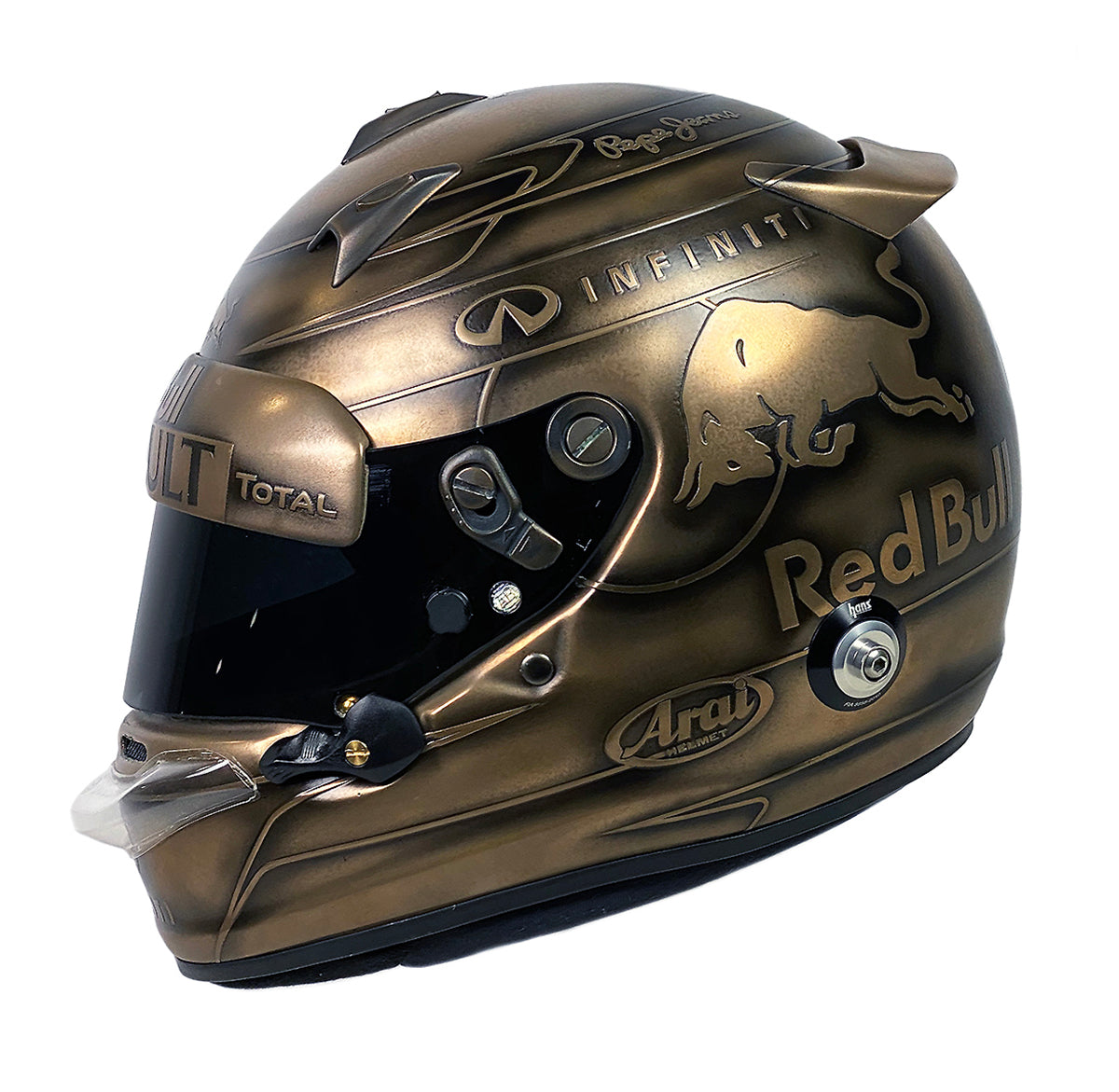 2014 Sebastian Vettel Monaco GP Red Bull Racing 'Bronze' Arai GP6 Medi