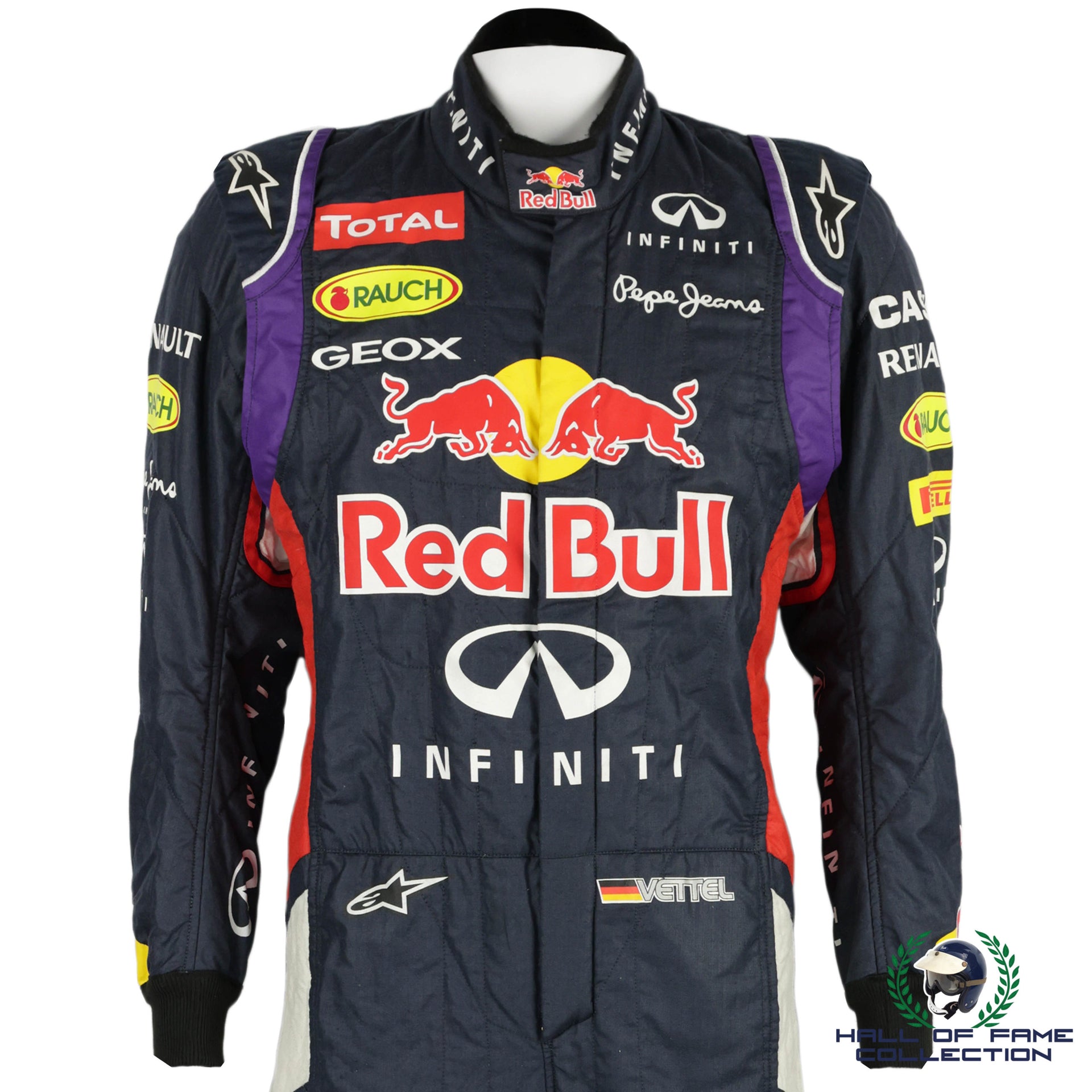 2014 Sebastian Vettel Original Worn Red Bull Racing Formula Suit