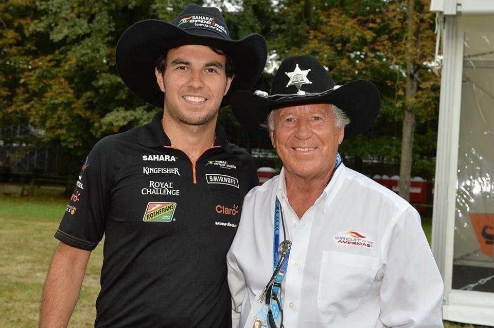 2014 Sergio Perez Original Worn USGP Austin Texas Sahara Force India F1 Cowboy Hat