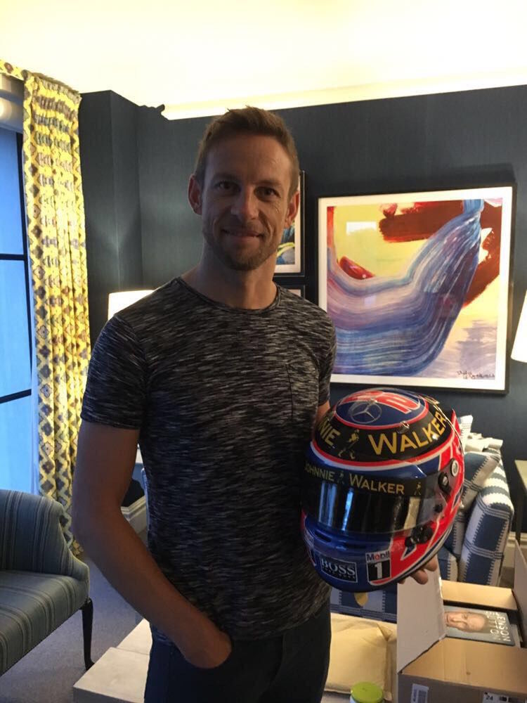 2014 Jenson Button Signed Race Used Canadian GP McLaren Arai GP-6RC F1 Helmet