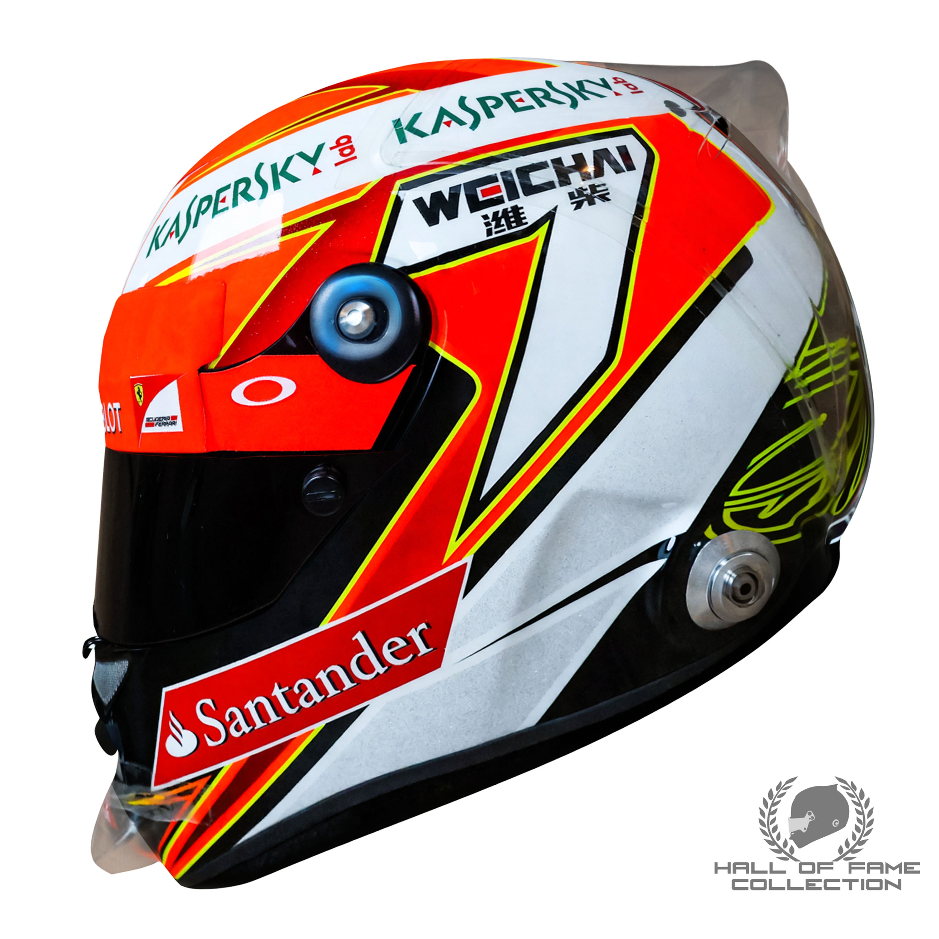 2014 Kimi Raikkonen Signed Original Used Scuderia Ferrari F1 Helmet