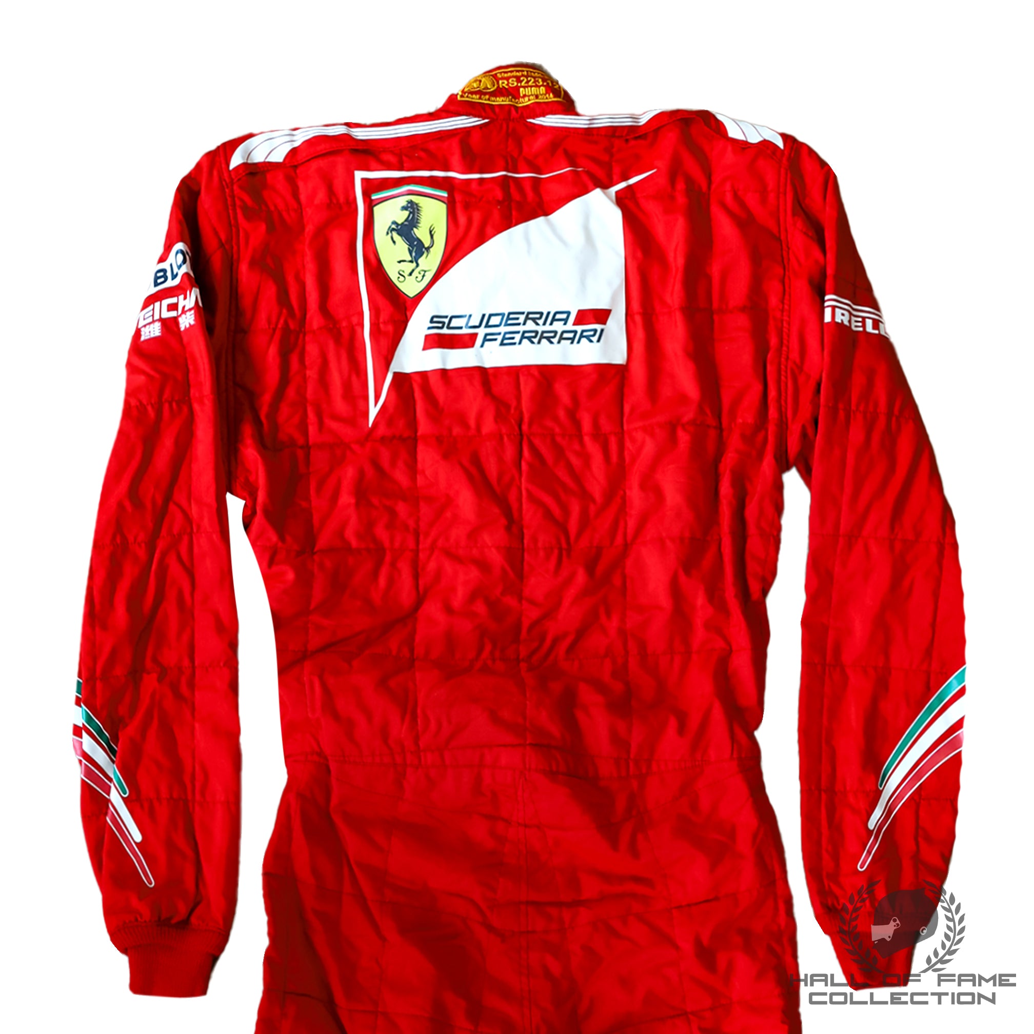 2014 Kimi Raikkonen Signed Original Used Scuderia Ferrari F1 Suit