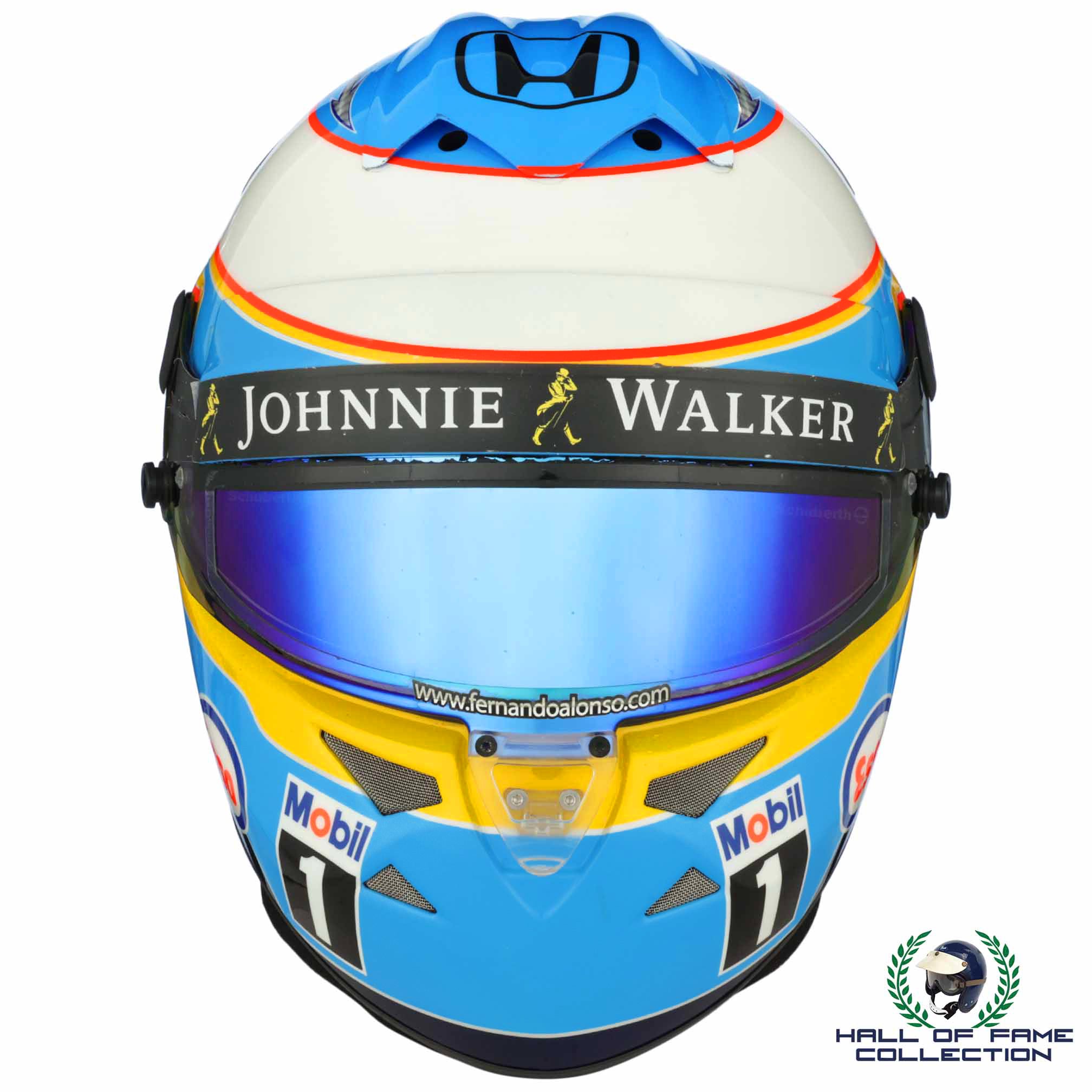 2015 Fernando Alonso Signed Monaco GP Race Used McLaren F1 Helmet