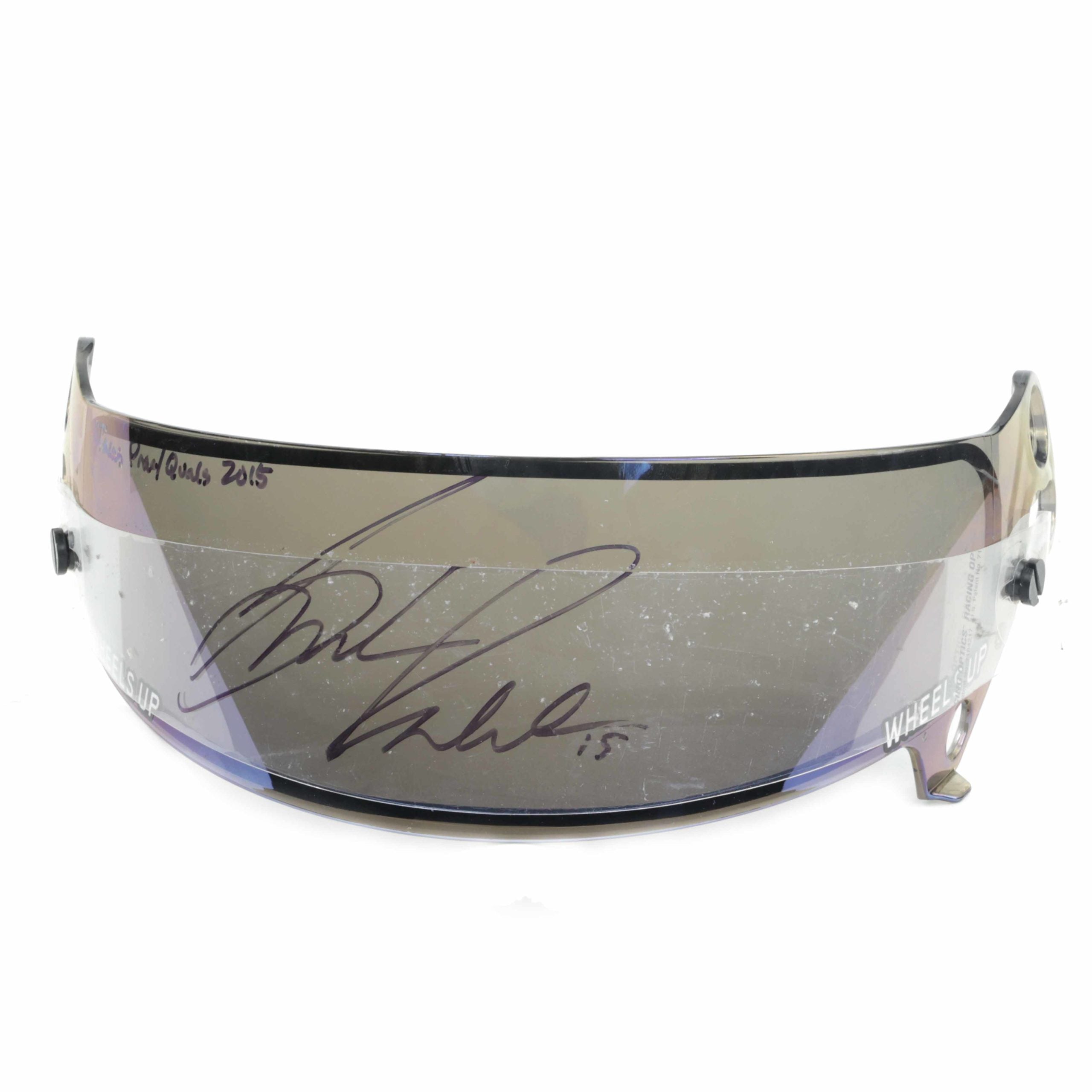 2015 Graham Rahal Signed Texas Qualifying Rahal Letterman Lanigan Racing IndyCar Visor