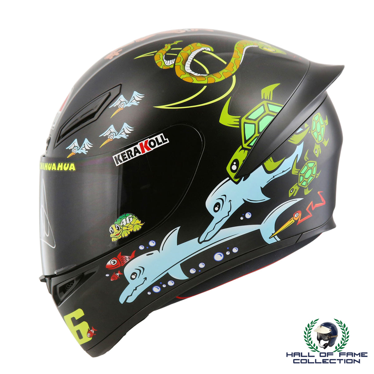 agv ago replica helmet 2021 Valentino Rossi Signed Rare AGV Yamaha MotoGp Replica Helmet