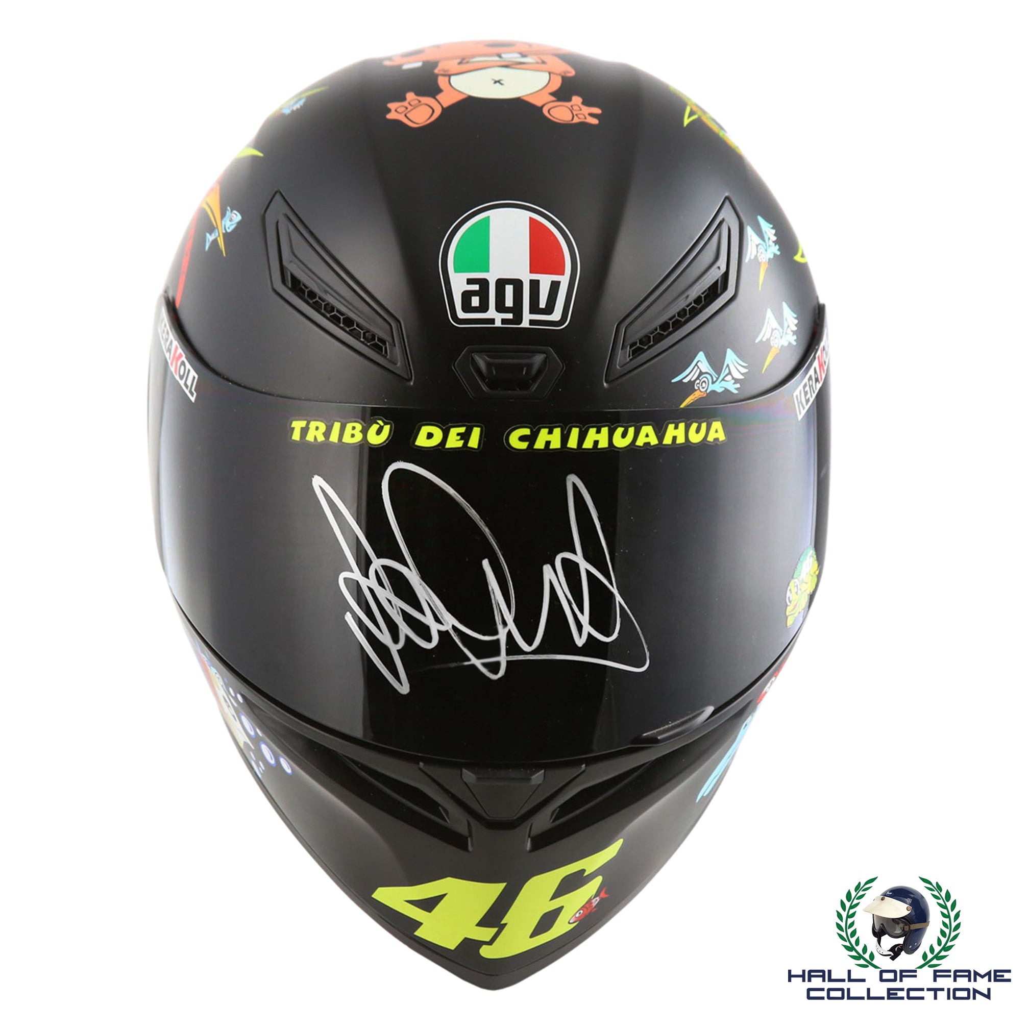 2021 Valentino Rossi Signed Rare AGV Yamaha MotoGp Replica Helmet