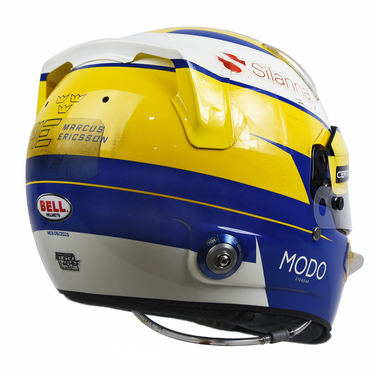 2015 Marcus Ericsson Signed Race Used Sauber Bell HP7 EVO F1 Helmet