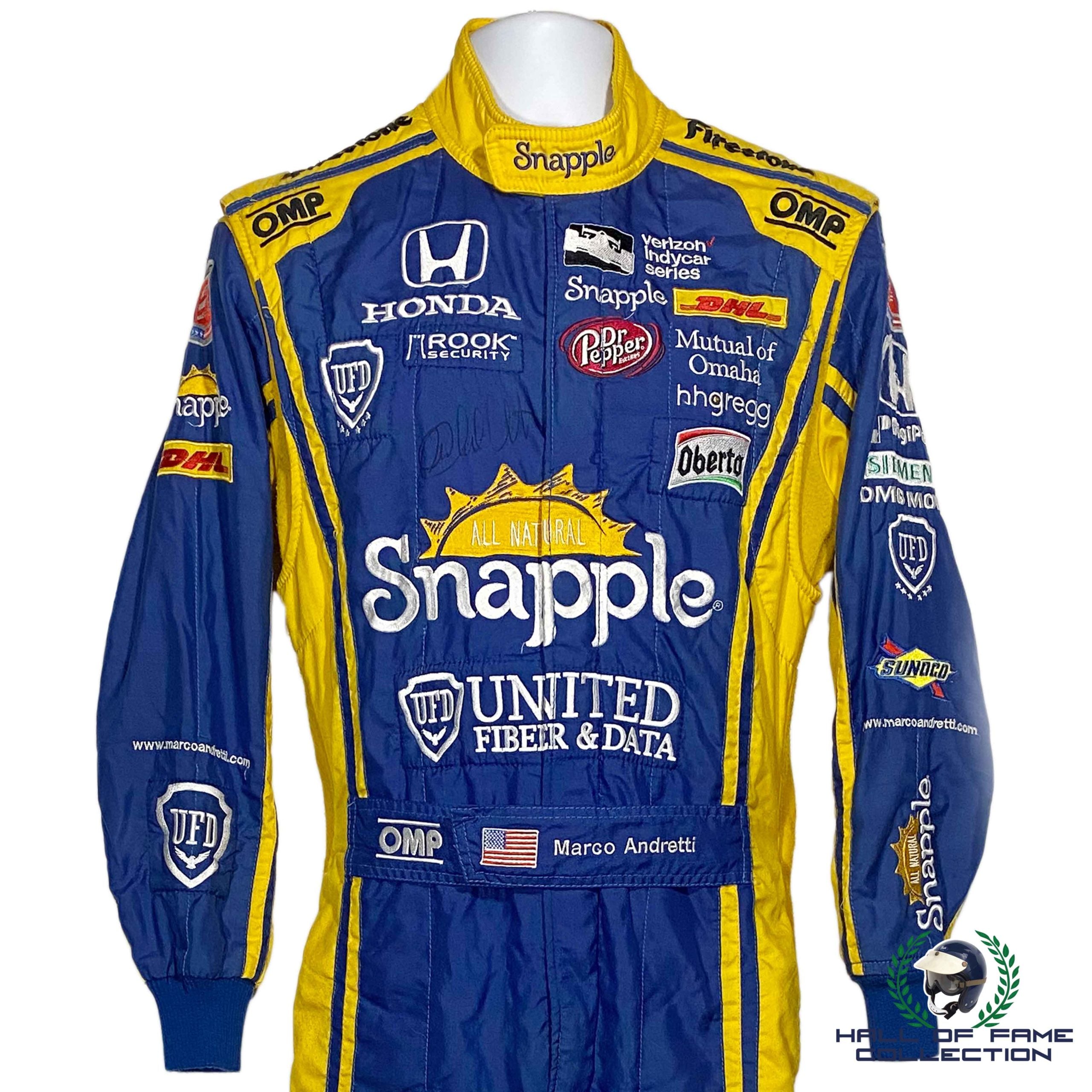 2016 Marco Andretti Signed Race Used Andretti Autosport IndyCar Suit