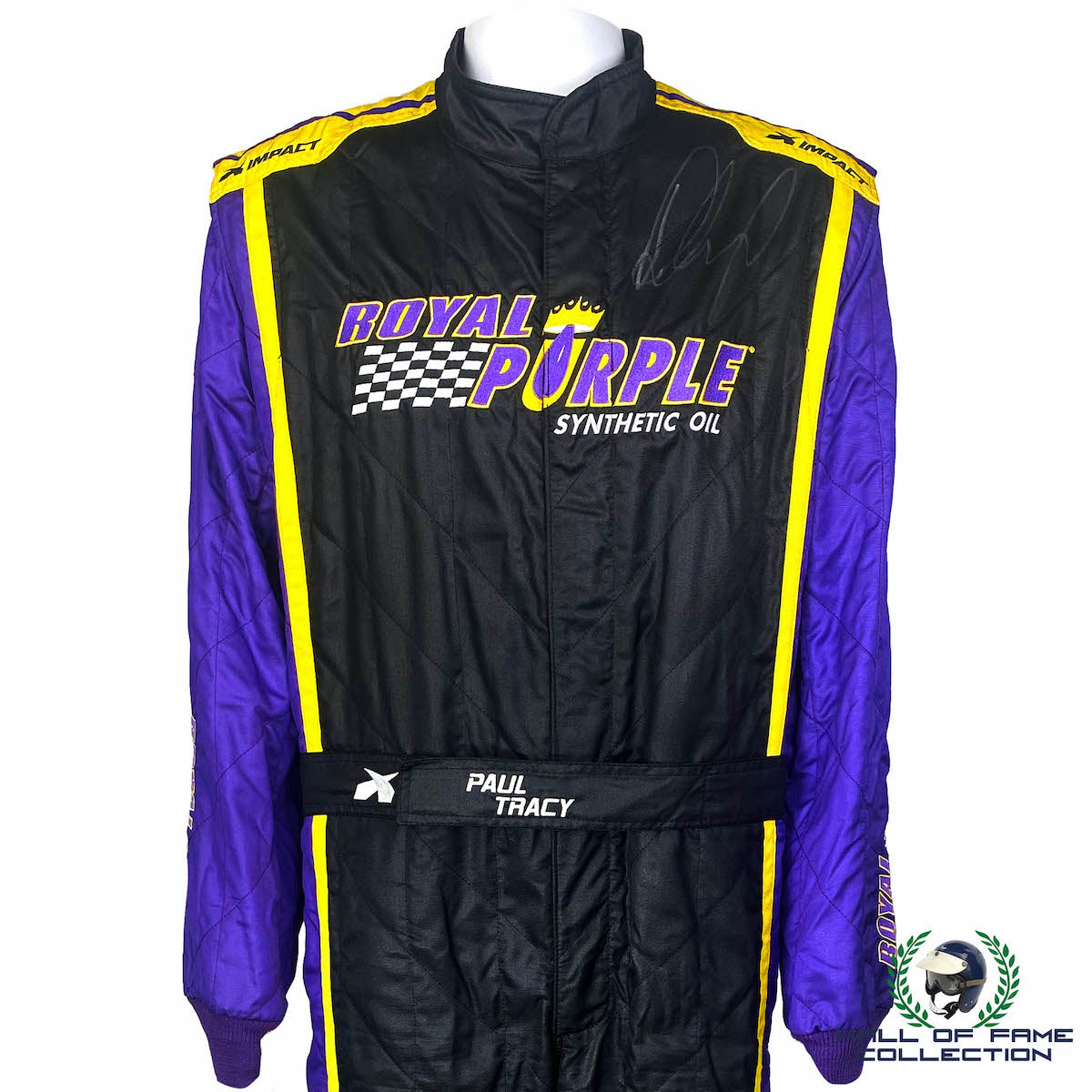 2016 Paul Tracy Signed Race Used Royal Purple Stadium Super Trucks Suit