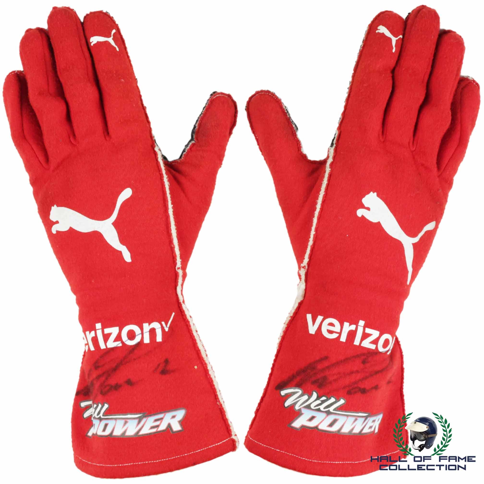 2016 Will Power Signed Race Used Team Penske IndyCar Gloves