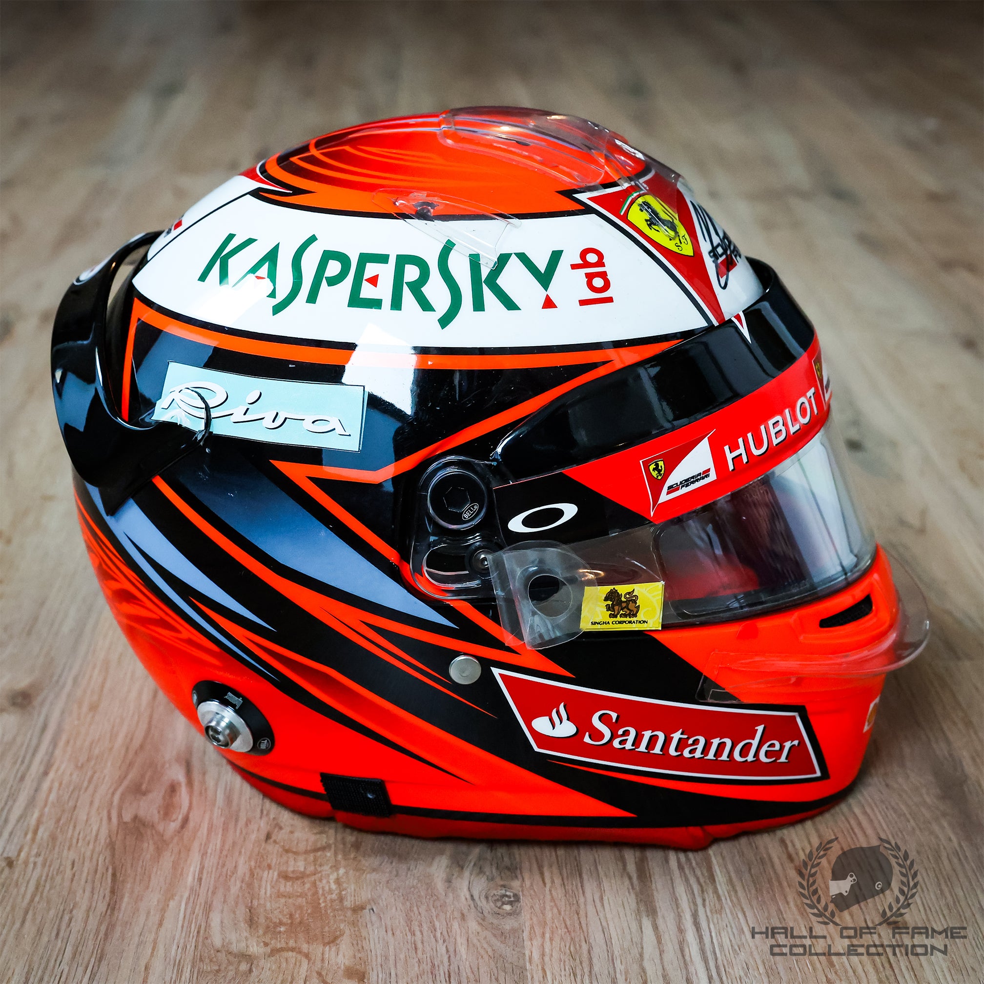 2016 Kimi Raikkonen Signed European GP Race Used Scuderia Ferrari F1 Helmet