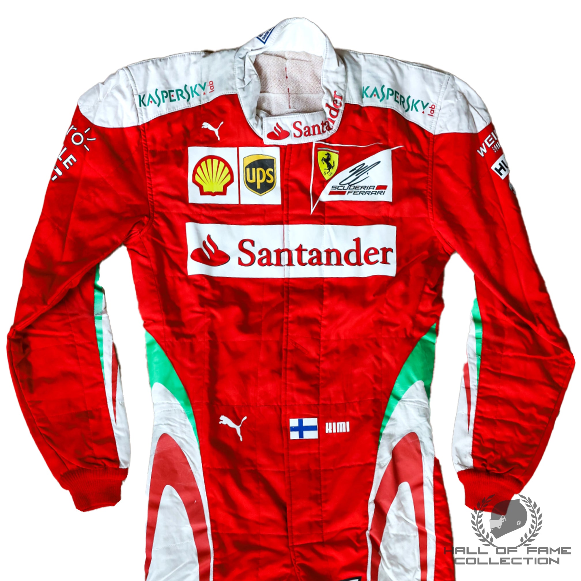 2016 Kimi Raikkonen Signed Original Used Scuderia Ferrari F1 Suit