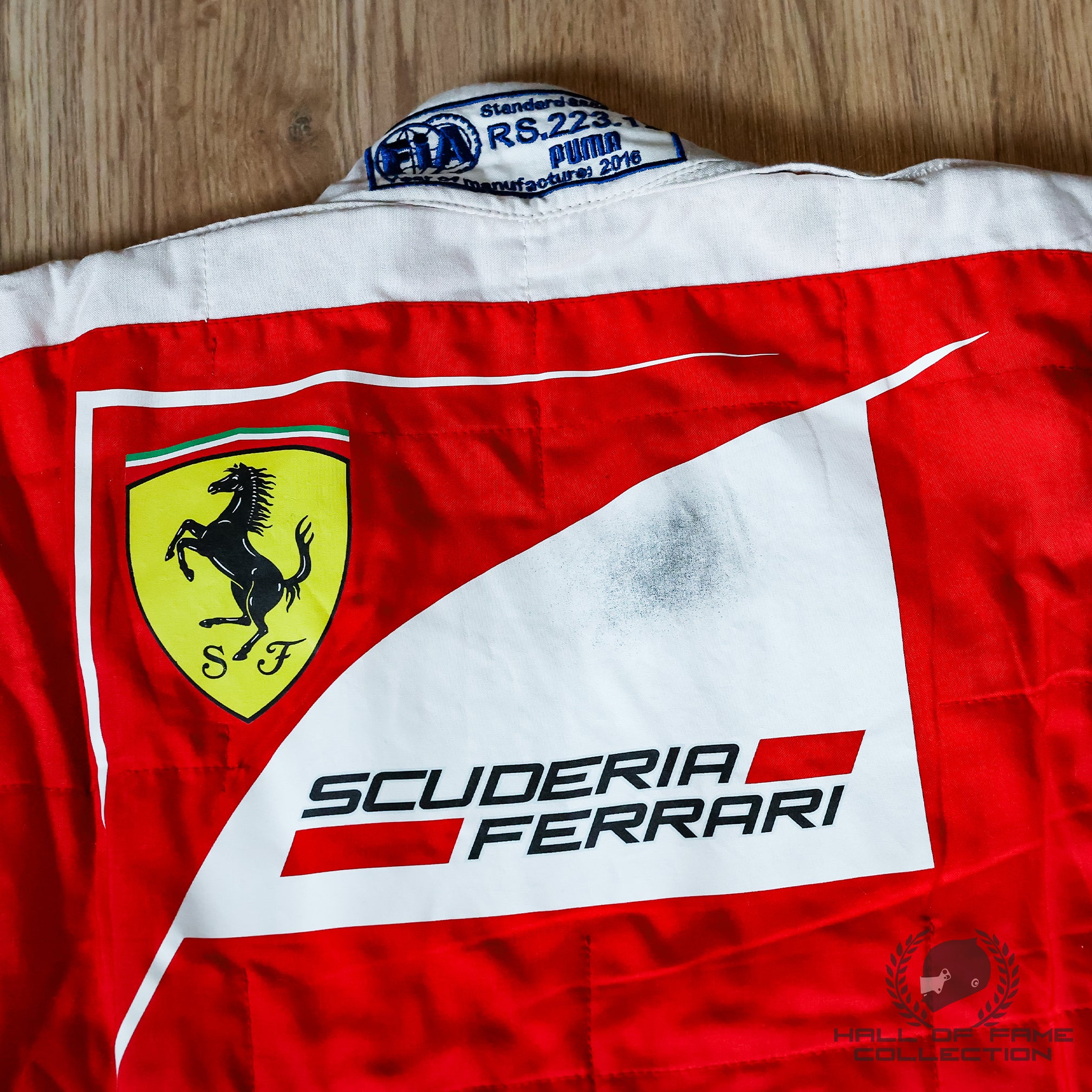 2016 Kimi Raikkonen Signed Original Used Scuderia Ferrari F1 Suit