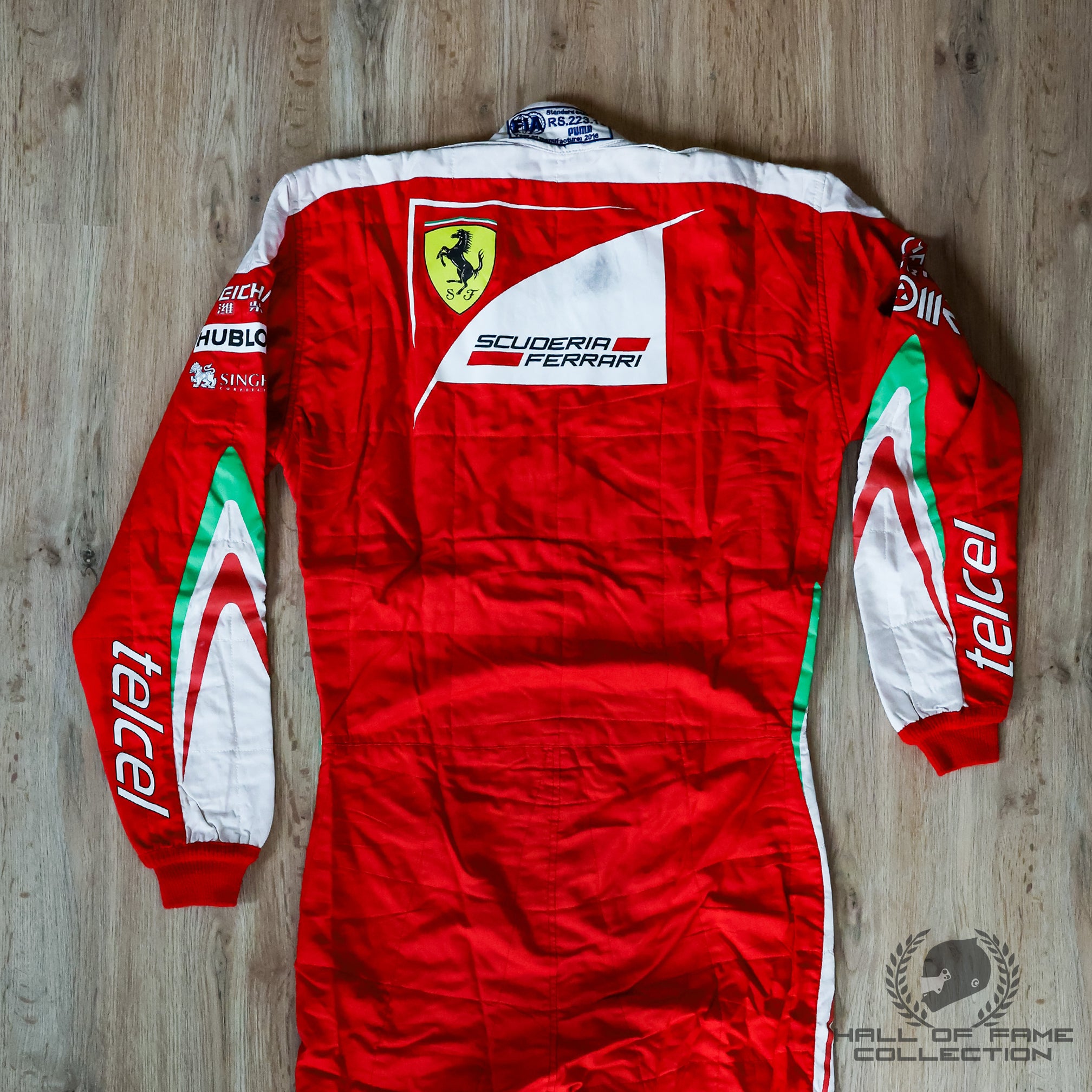 2016 Kimi Raikkonen Signed Original Used Scuderia Ferrari F1 Suit