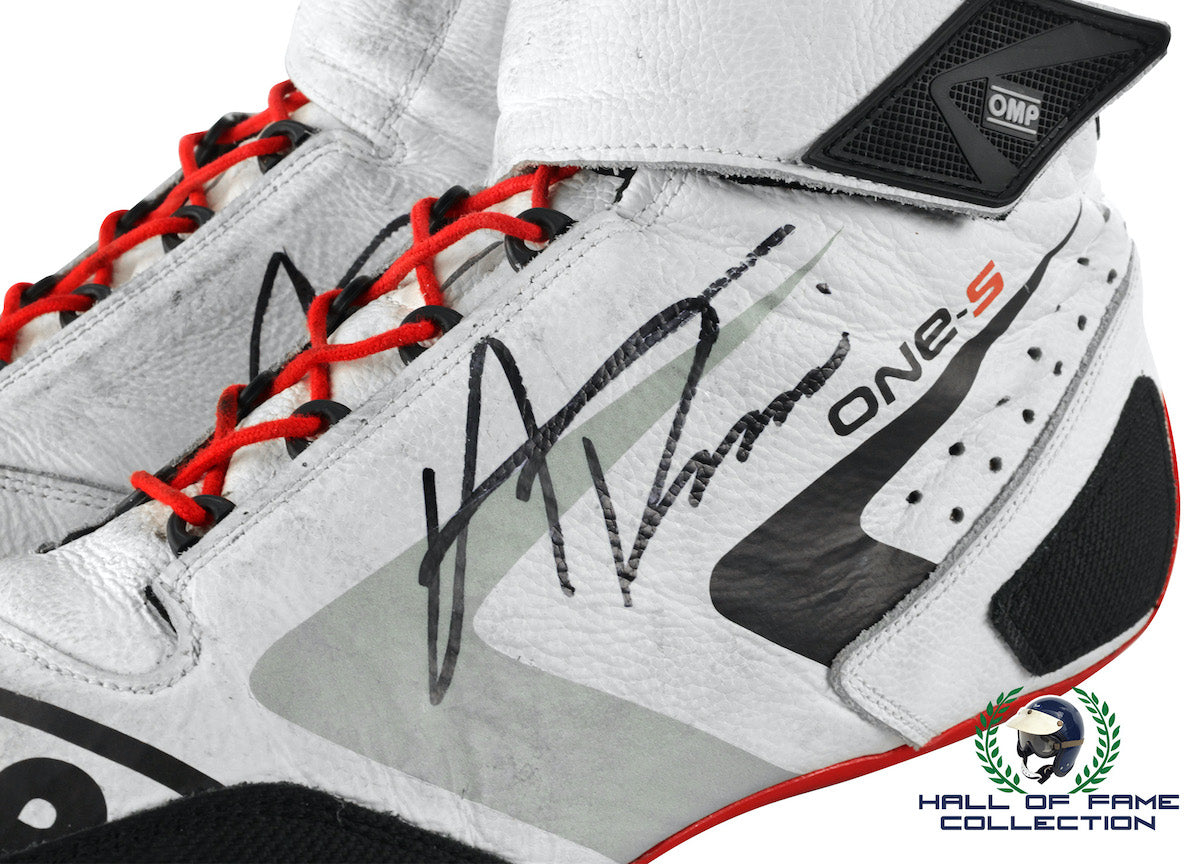 2017 Alexander Rossi Signed Watkins Glen Race Winning Andretti Autosport IndyCar Boots