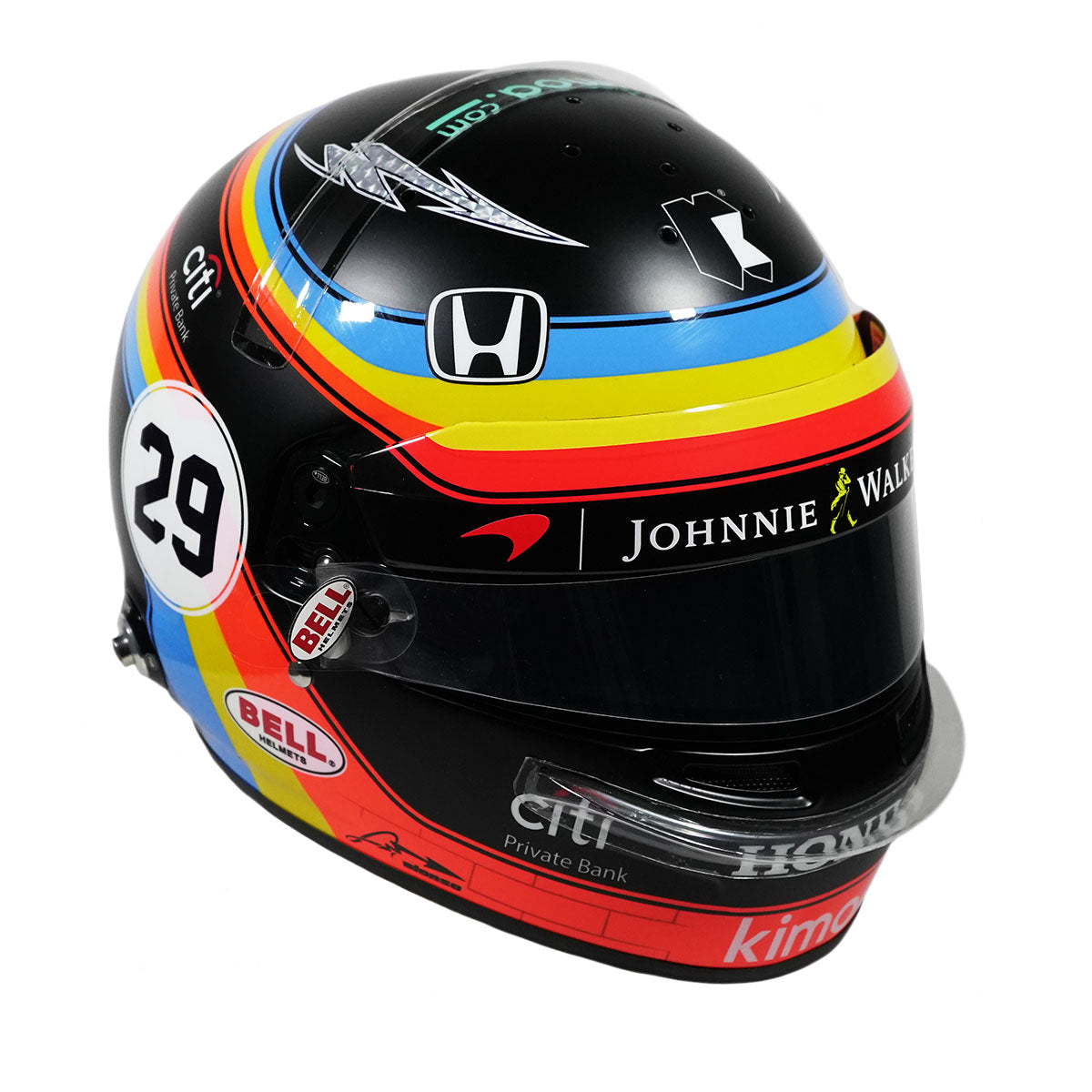 2017 Fernando Alonso Signed Limited Edition Bell Series Indy 500 Replica Helmet