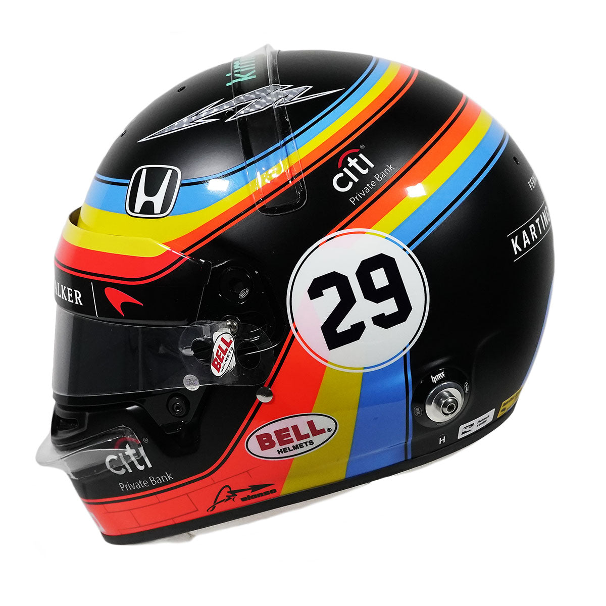 2017 Fernando Alonso Signed Limited Edition Bell Series Indy 500 Replica Helmet