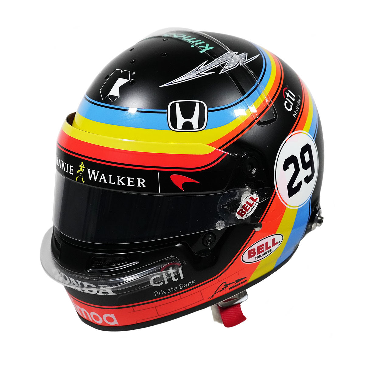 2017 Fernando Alonso Signed Limited Edition Bell Series Indy 500 Replica Helmet