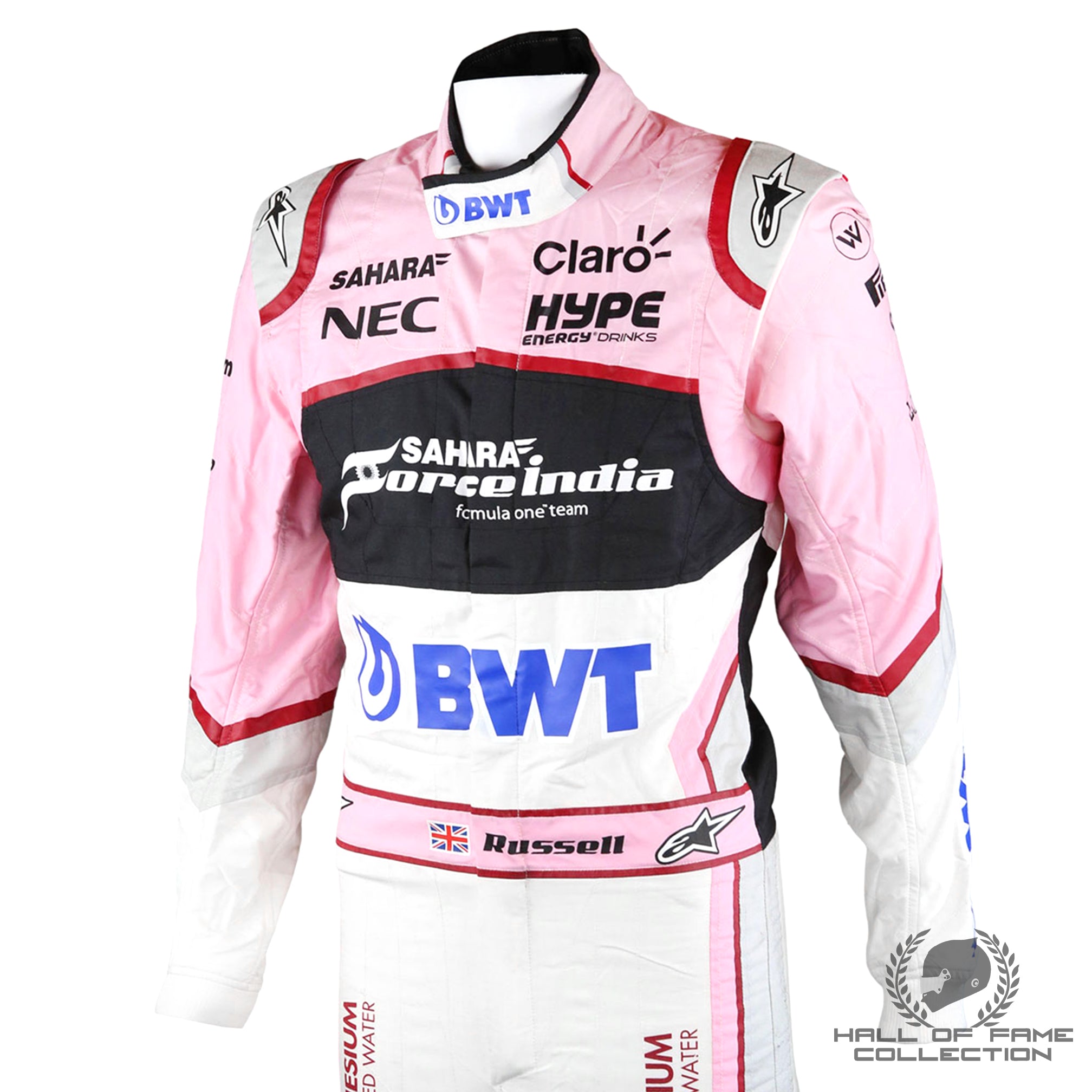 2017 George Russell Abu Dhabi GP FP1 Used Force India F1 Suit