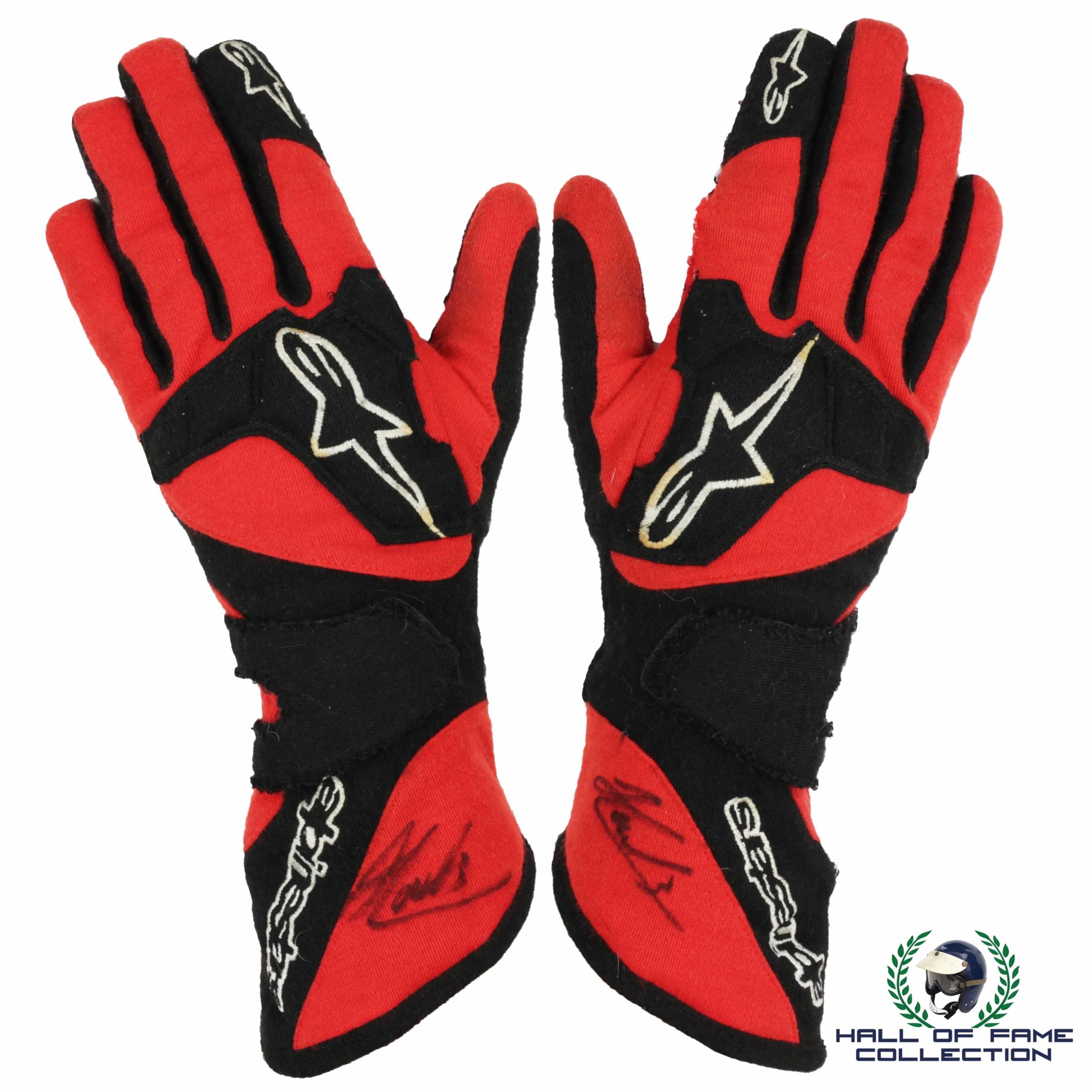2017 Helio Castroneves Signed Race Used Team Penske IMSA and IndyCar Gloves