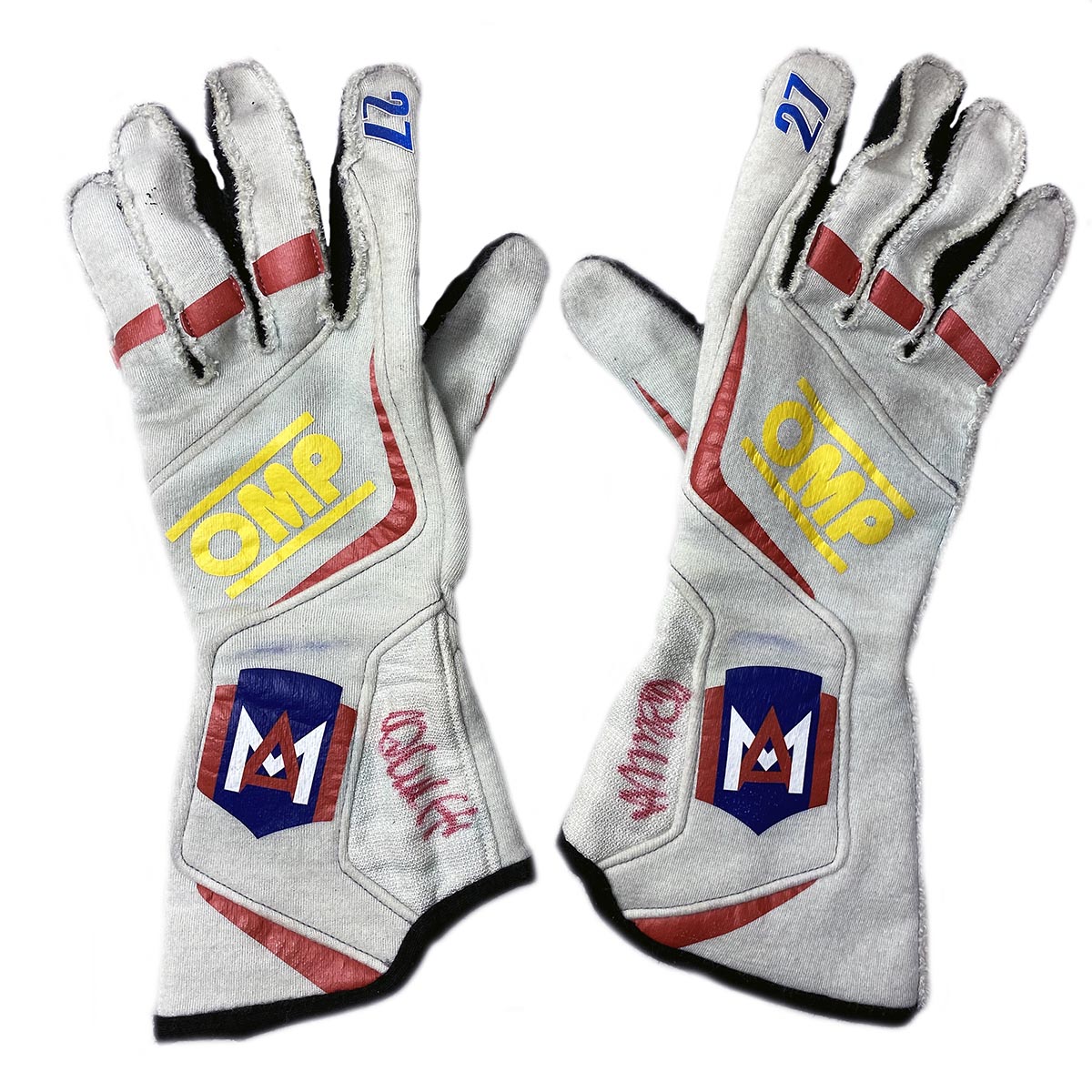 2017 Marco Andretti Signed Race Used Andretti Autosport OMP Indy 500 Gloves