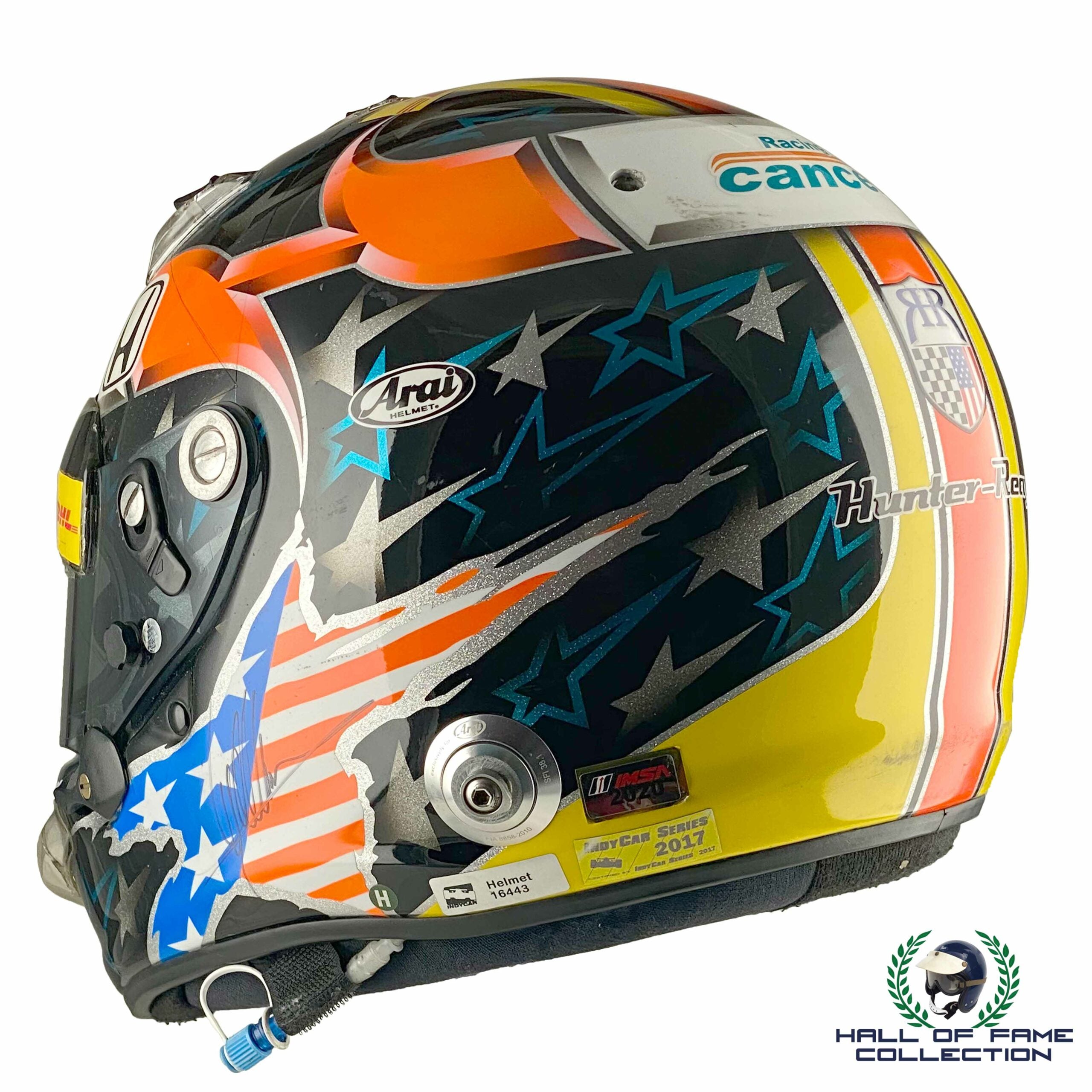 2017 Ryan Hunter-Reay Signed Race Used Andretti Autosport IndyCar Helmet