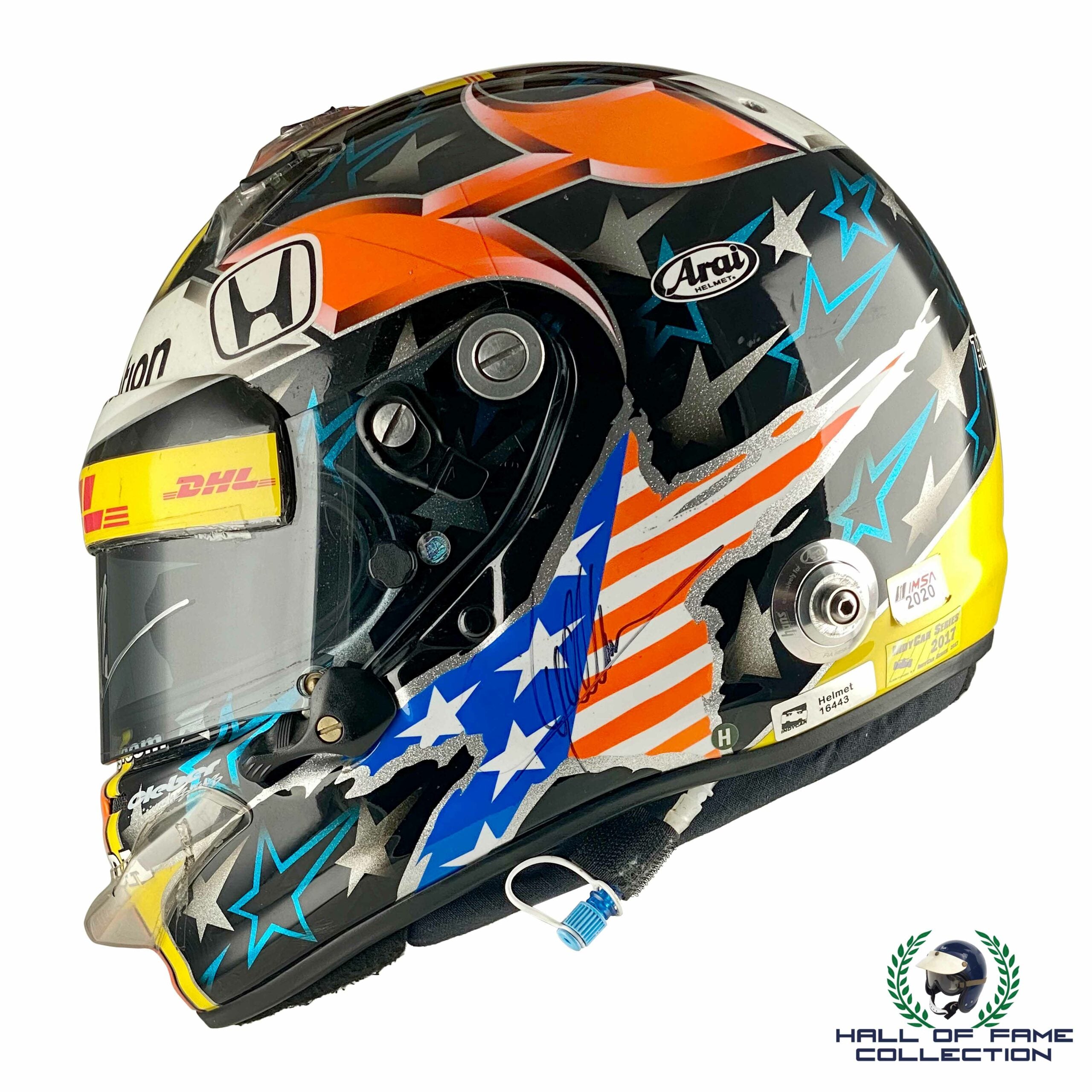 2017 Ryan Hunter-Reay Signed Race Used Andretti Autosport IndyCar Helmet