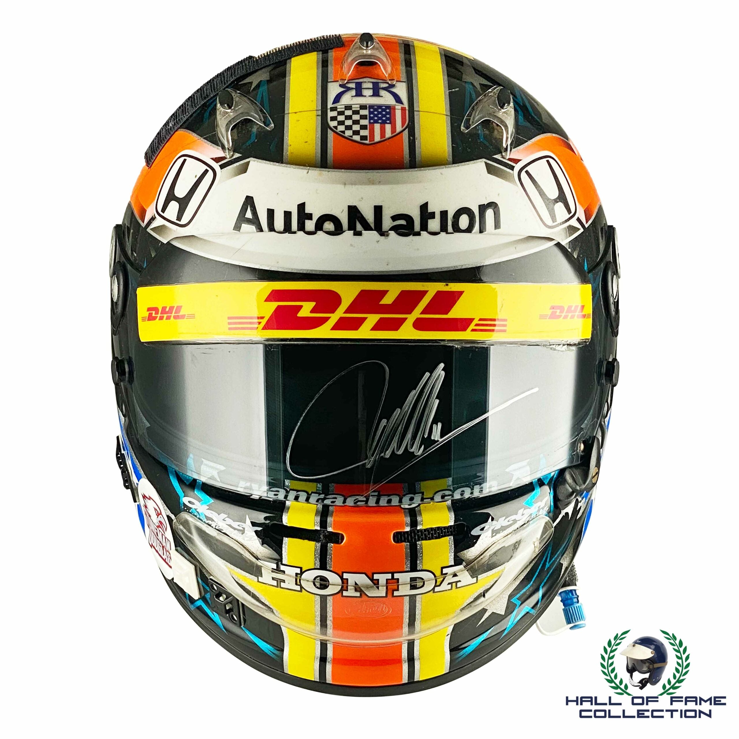 2017 Ryan Hunter-Reay Signed Race Used Andretti Autosport IndyCar Helmet