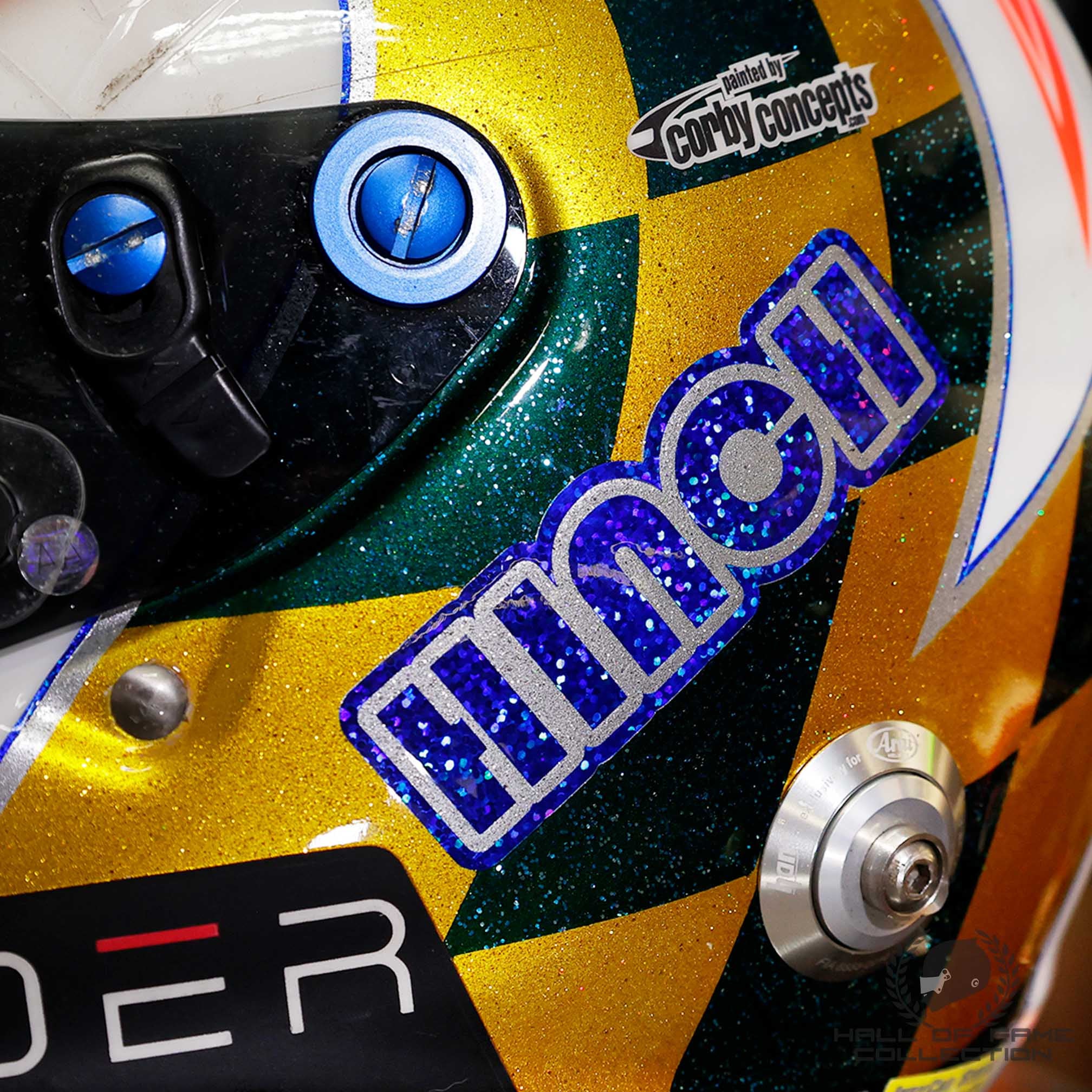 2017 James Hinchcliffe Signed Indy 500/Detroit/Texas Used Schmidt Peterson Motorsports IndyCar Helmet