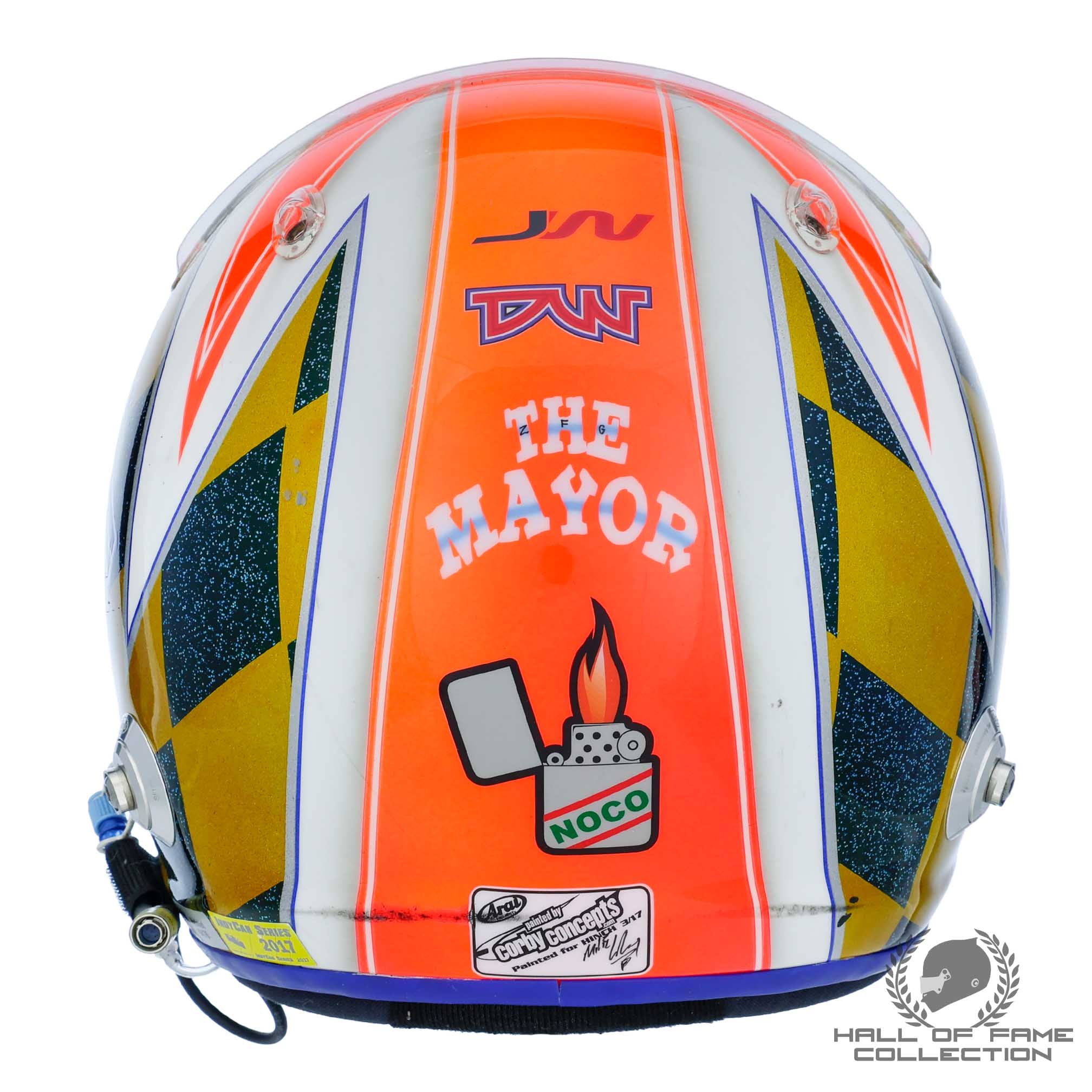 2017 James Hinchcliffe Signed Indy 500/Detroit/Texas Used Schmidt Peterson Motorsports IndyCar Helmet