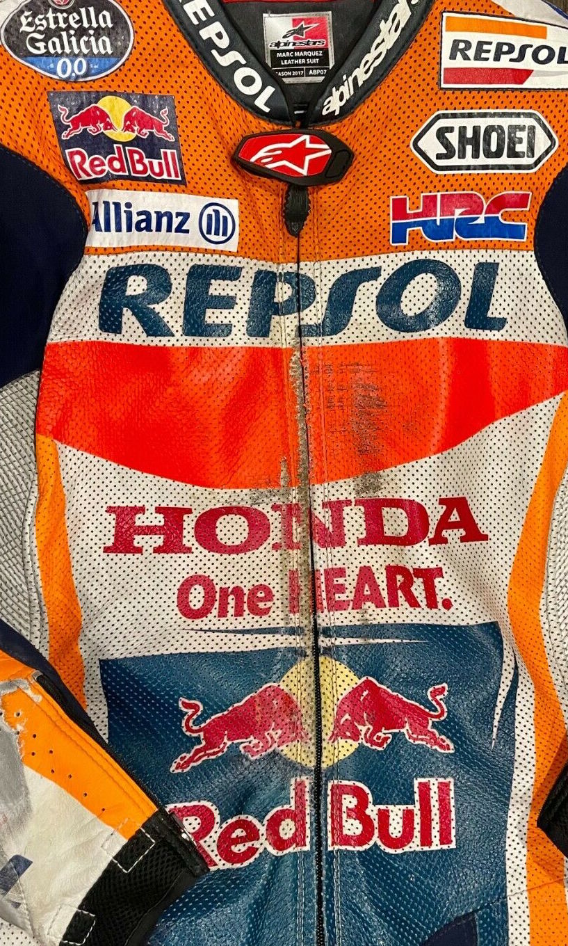 2017 Marc Márquez Race Worn World Championship Winning Season Repsol Honda MotoGp Suit