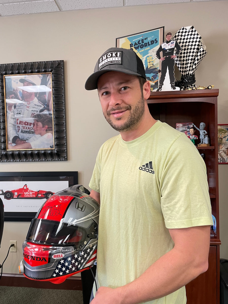 2020 Marco Andretti Signed Indy 500 Used Andretti Autosport IndyCar Helmet