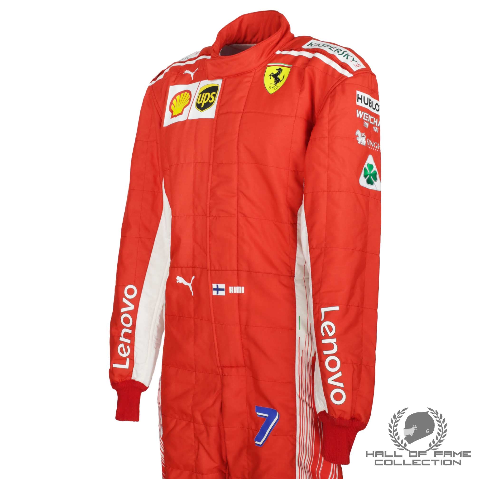 2018 Kimi Raikkonen Race Used Scuderia Ferrari F1 Suit