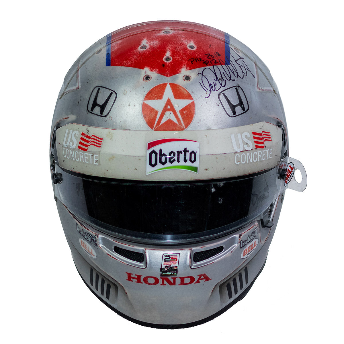 2018 Marco Andretti Signed Race Used Phoenix "Mario Tribute" IndyCar Helmet