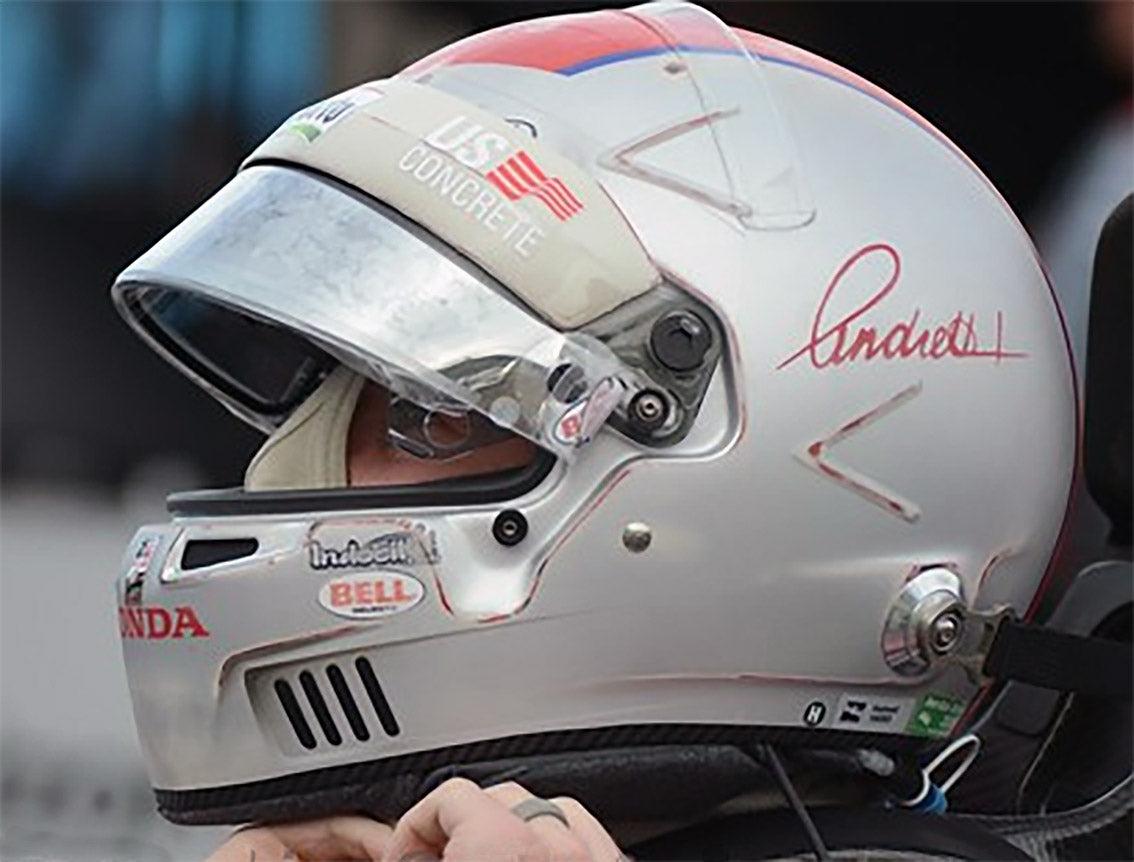 2018 Marco Andretti Signed Race Used Phoenix "Mario Tribute" IndyCar Helmet