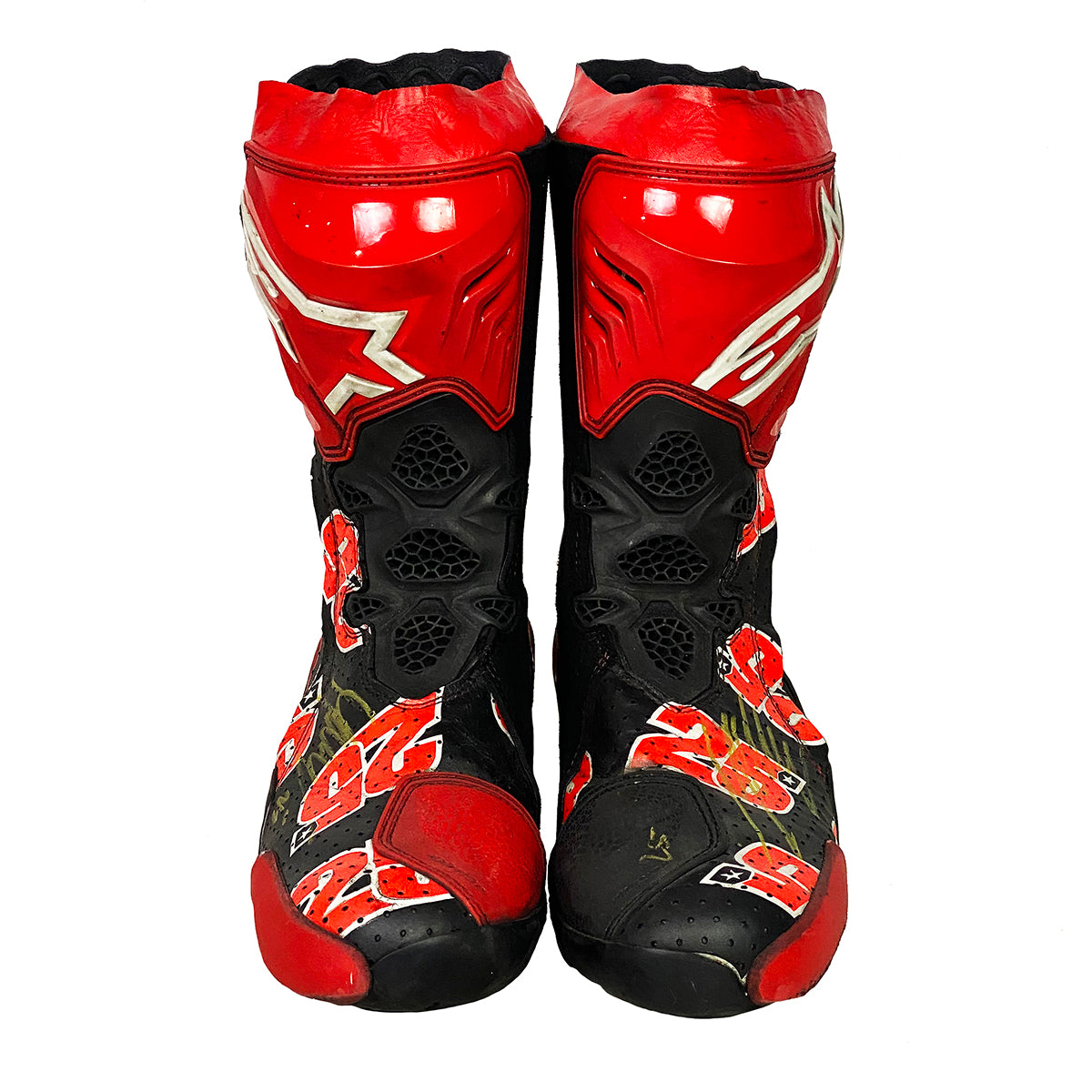 2018 Maverick Vinales Signed Race Used Yamaha Alpinestars MotoGP Boots