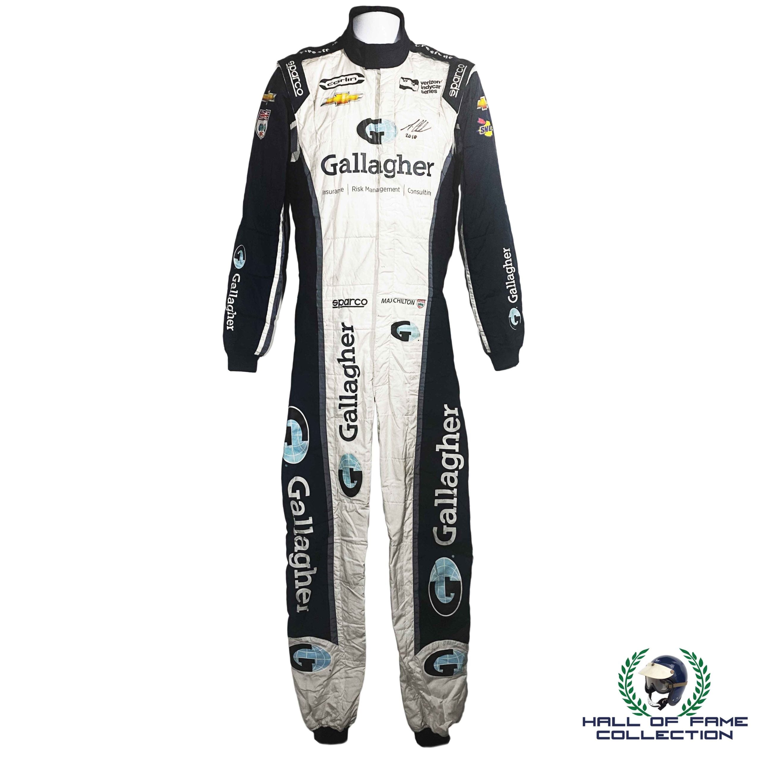 2018 Max Chilton Signed Race Used St Pete / Phoenix Ganassi IndyCar Suit