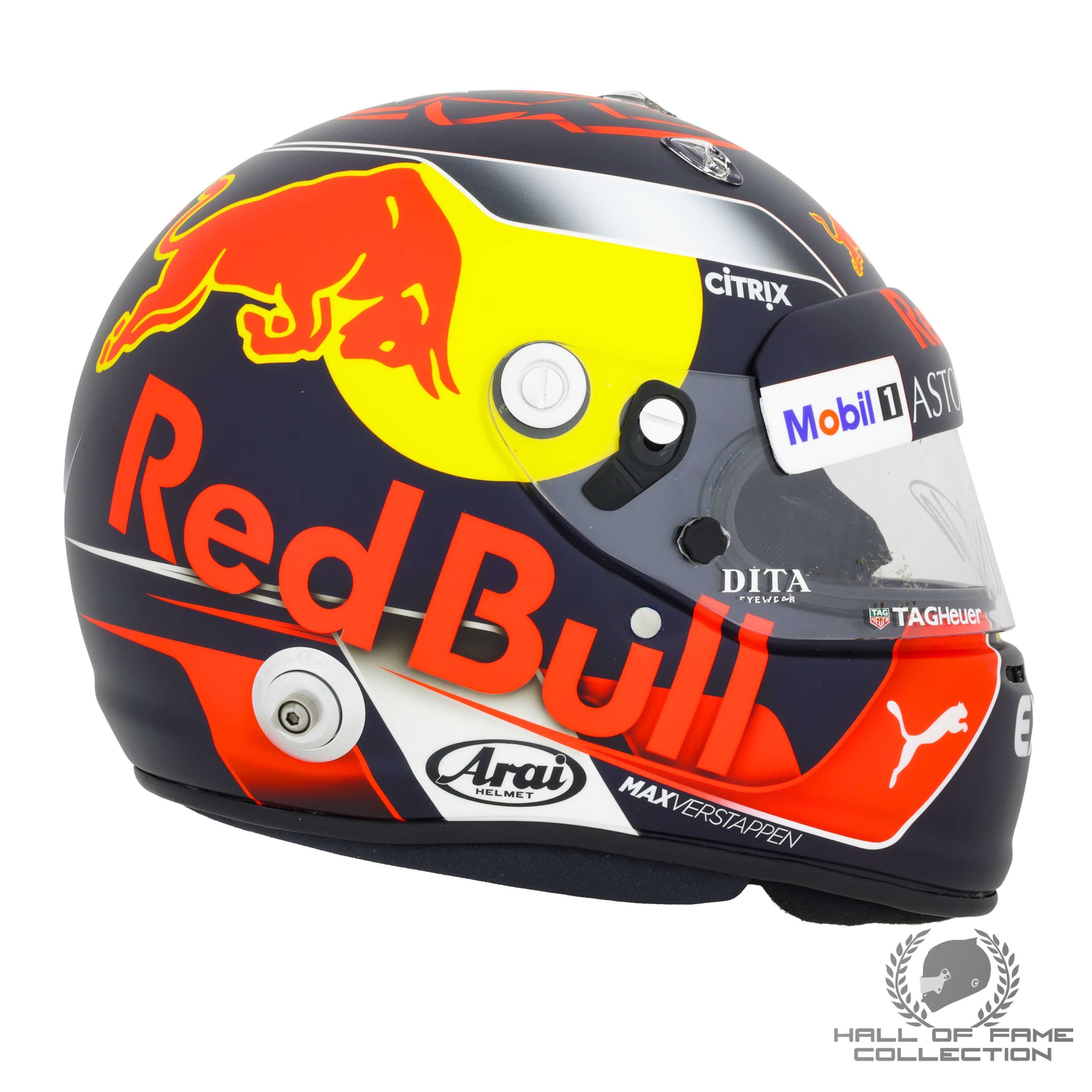 2018 Max Verstappen Signed Red Bull Racing Replica F1 Helmet