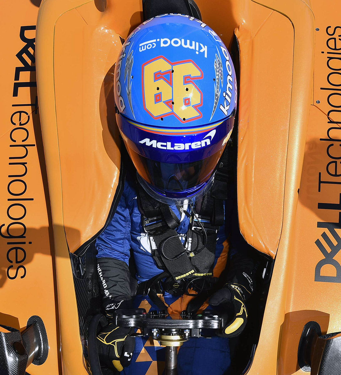 2019 Fernando Alonso Practice Used McLaren Bell HP-7 Indy 500 Helmet