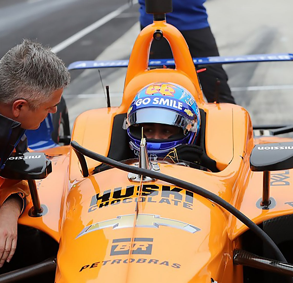 2019 Fernando Alonso Practice Used McLaren Bell HP-7 Indy 500 Helmet