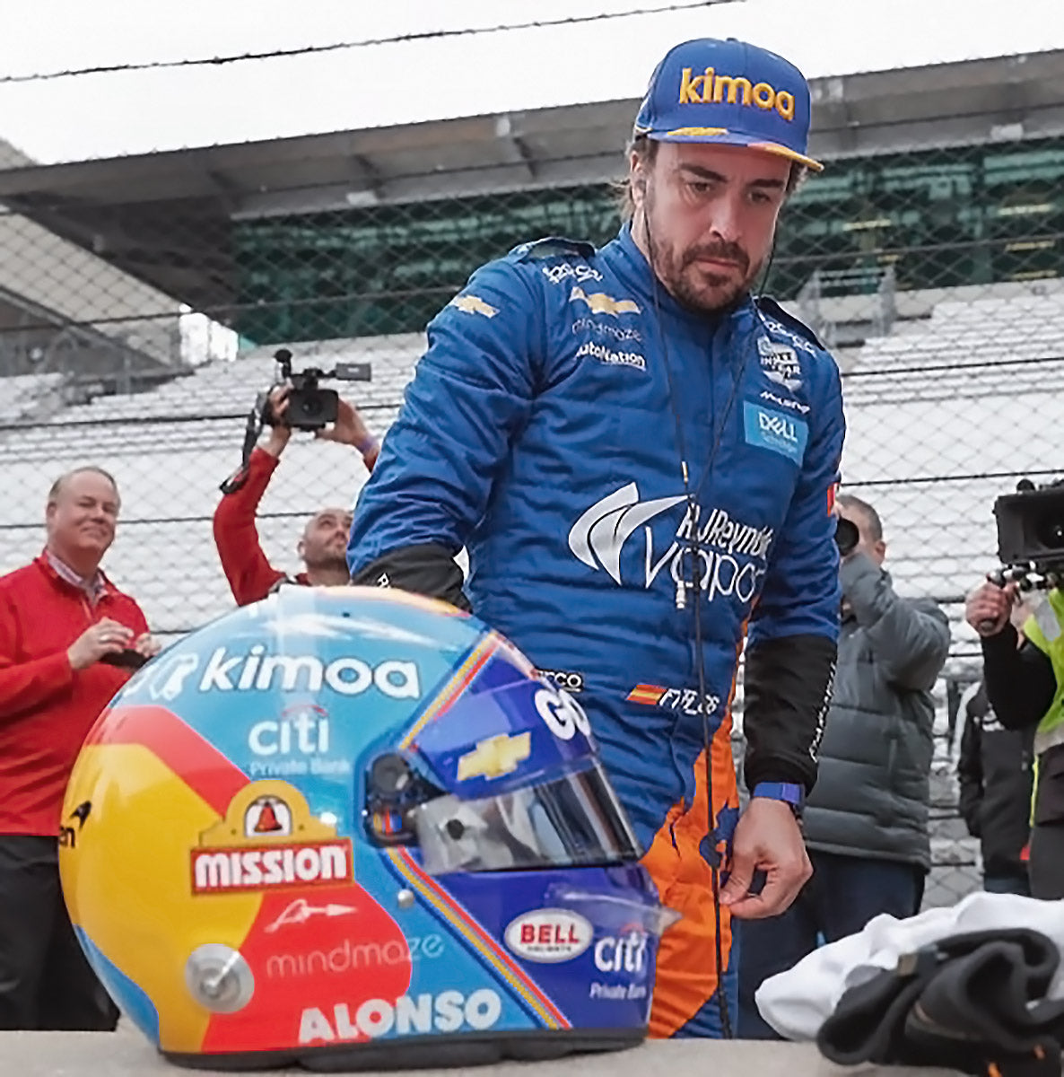 2019 Fernando Alonso Practice Used McLaren Bell HP-7 Indy 500 Helmet