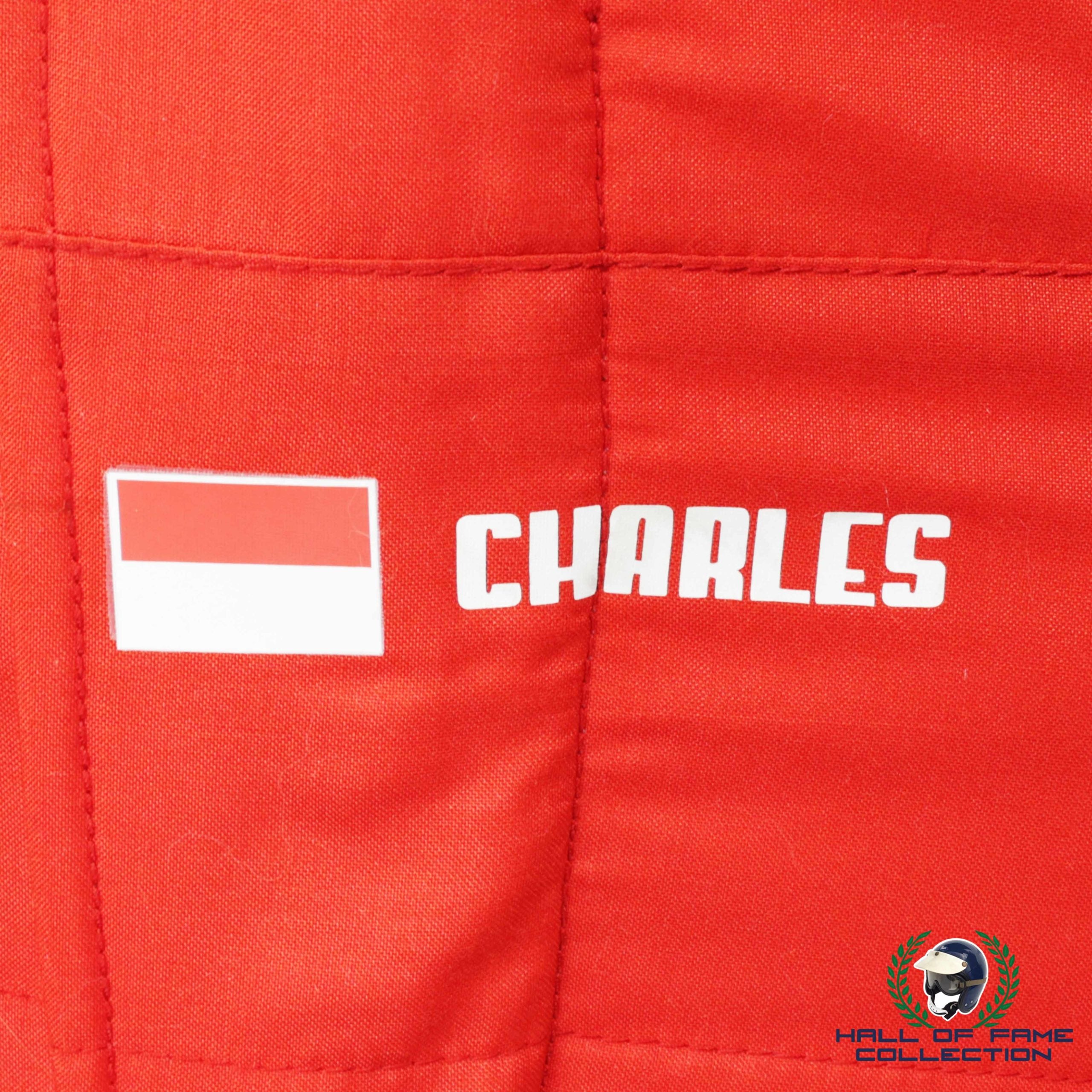 2019 Charles Leclerc Race Used Mission Winnow Scuderia Ferrari F1 Suit