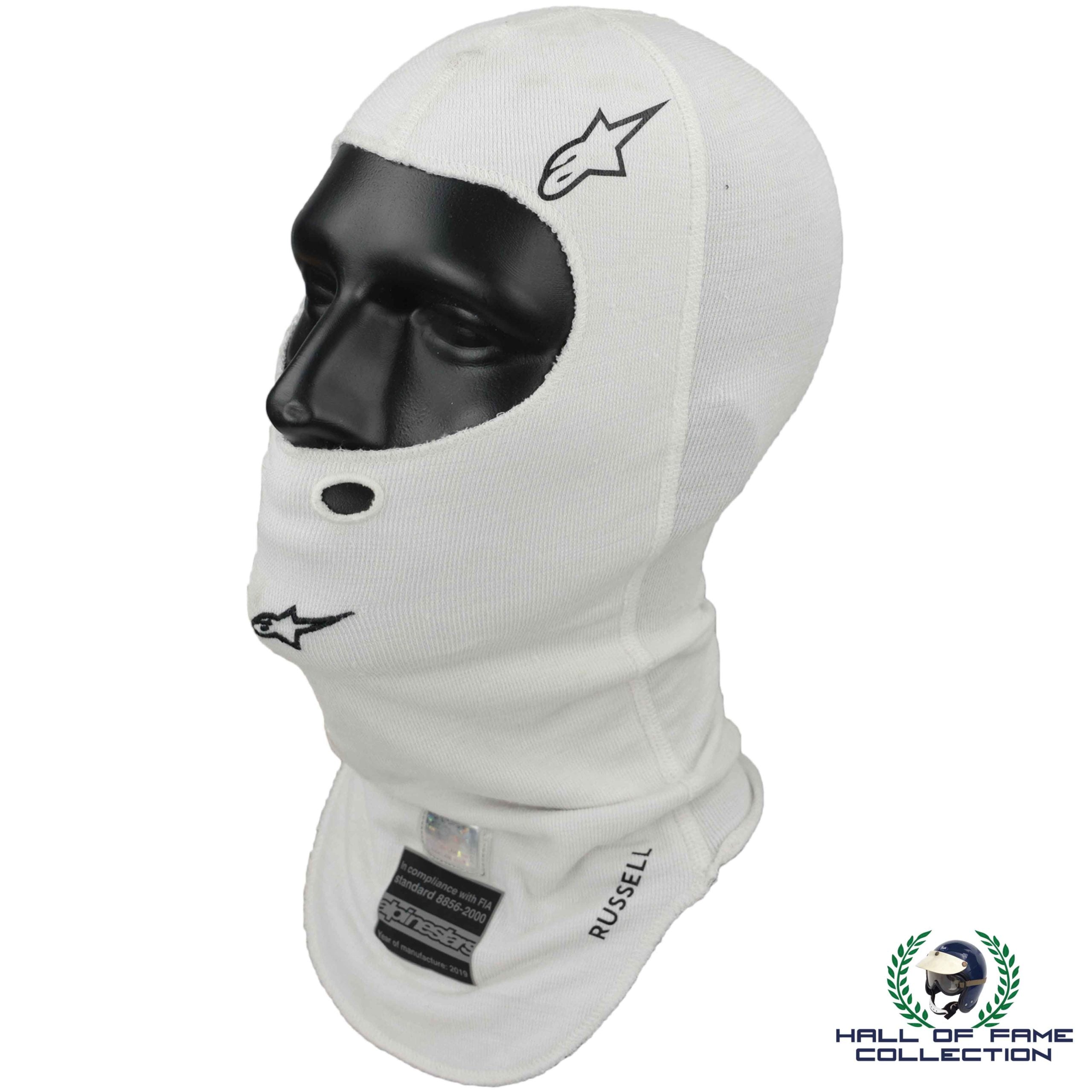 2019 George Russell Race Used Williams Mercedes F1 Balaclava