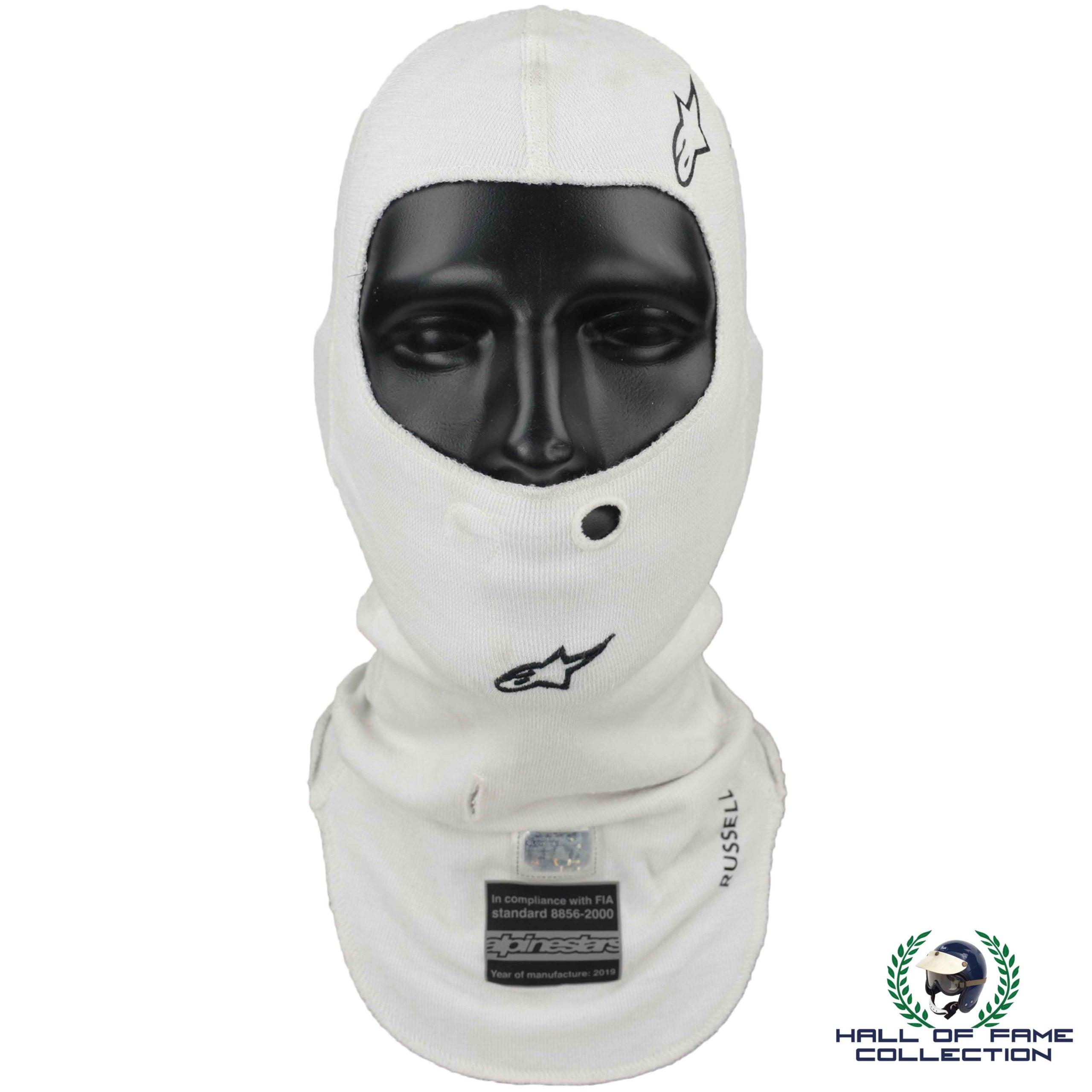 2019 George Russell Race Used Williams Mercedes F1 Balaclava