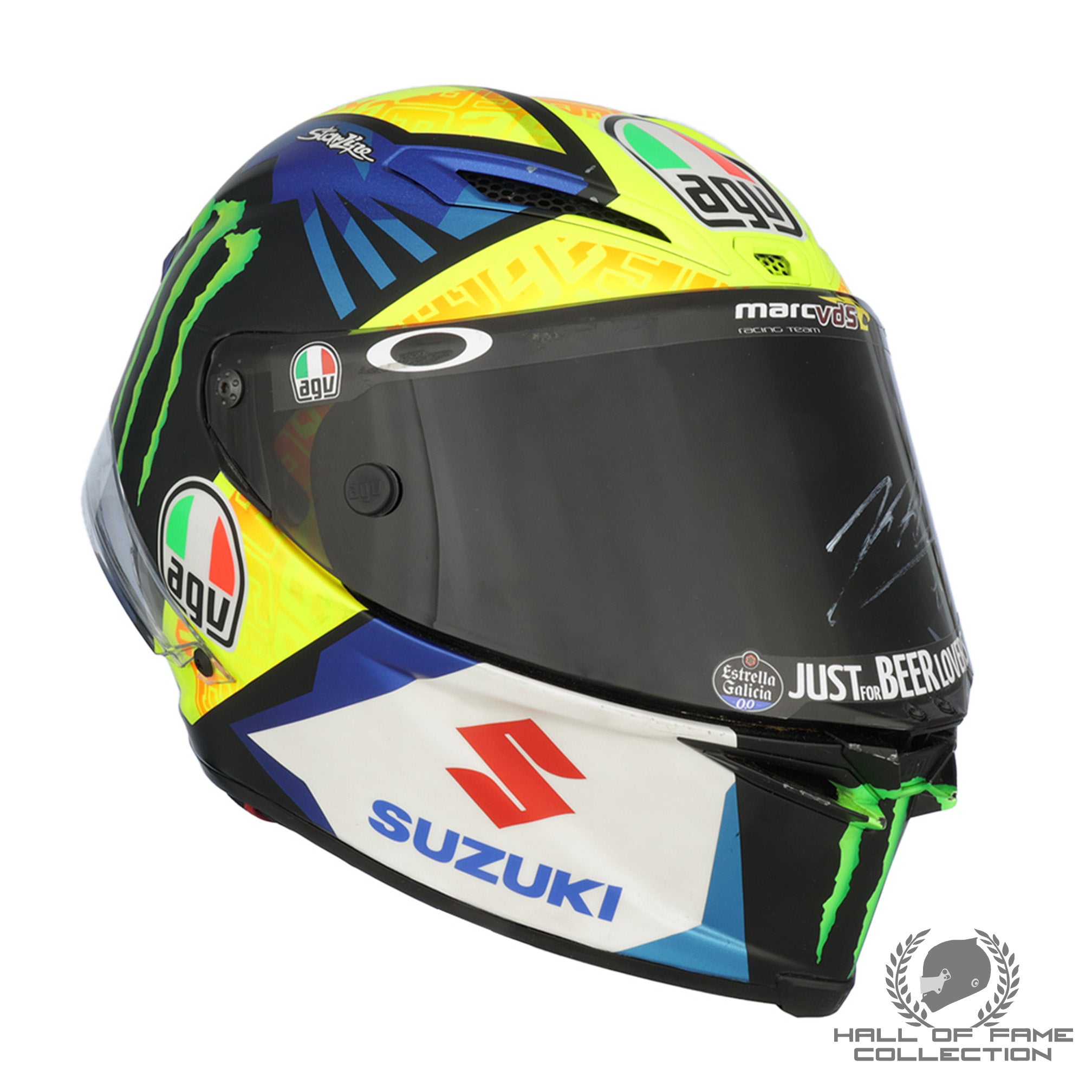 2019 Joan Mir Aragon Thailand Japan Race Used Team Suzuki Ecstar Rookie Season MotoGP Helmet