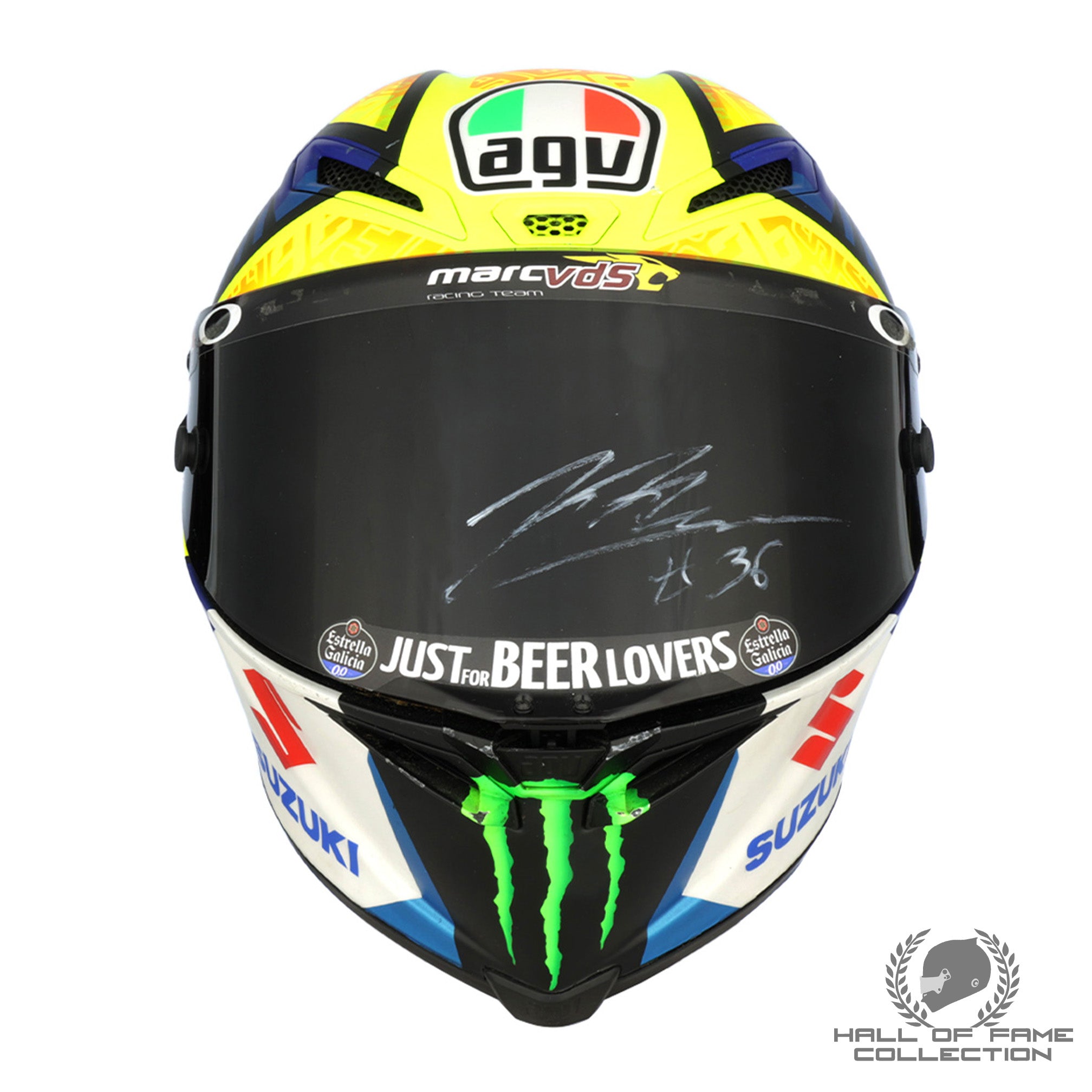 2019 Joan Mir Aragon Thailand Japan Race Used Team Suzuki Ecstar Rookie Season MotoGP Helmet